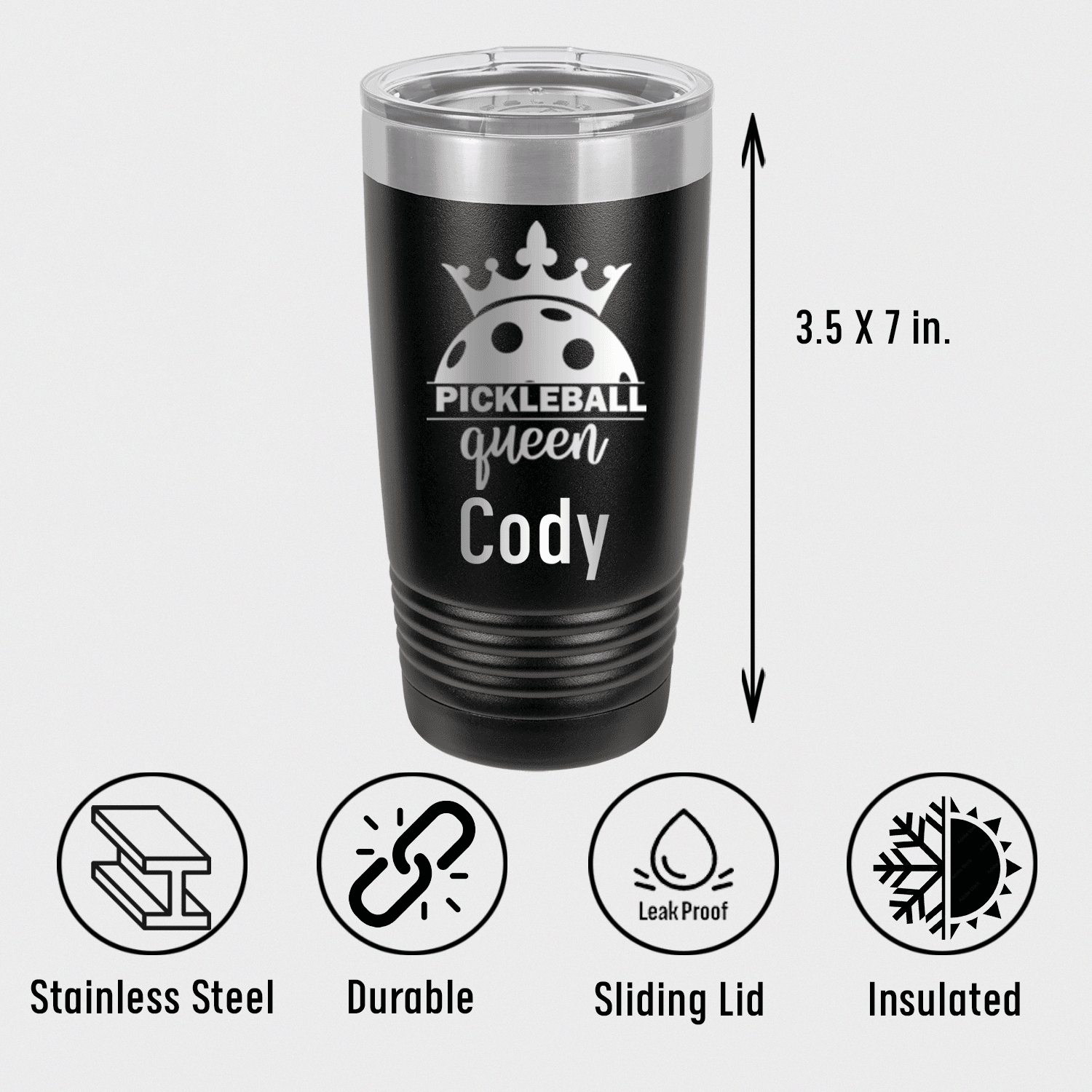 Personalized Pickle Queen Tumbler for her, Customized Gifts for Women by Groovy Girl Gifts