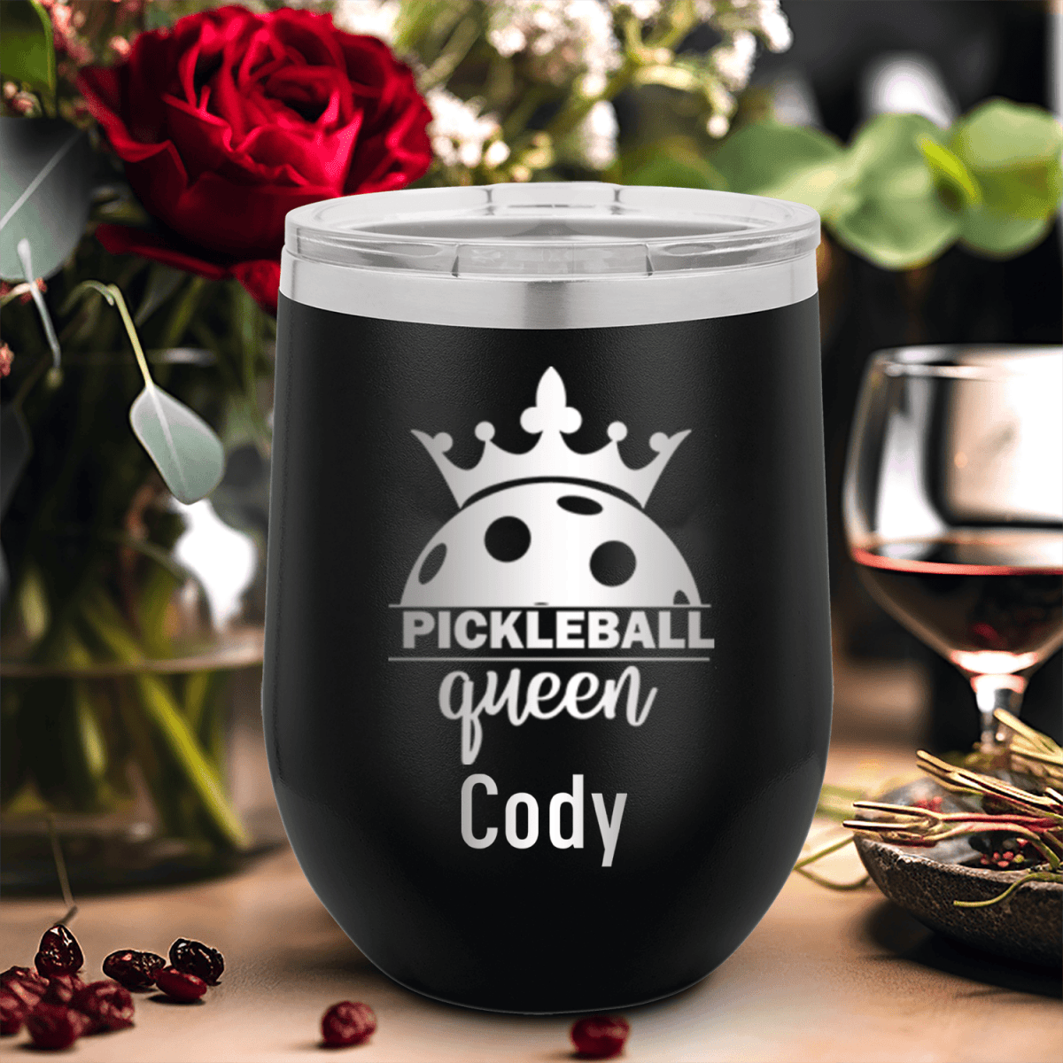Personalized Pickle Queen Wine Tumbler for her, Customized Gifts for Women by Groovy Girl Gifts