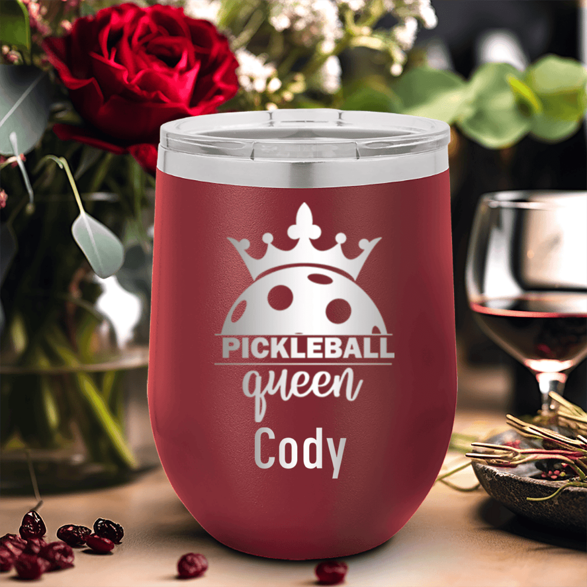 Personalized Pickle Queen Wine Tumbler for her, Customized Gifts for Women by Groovy Girl Gifts