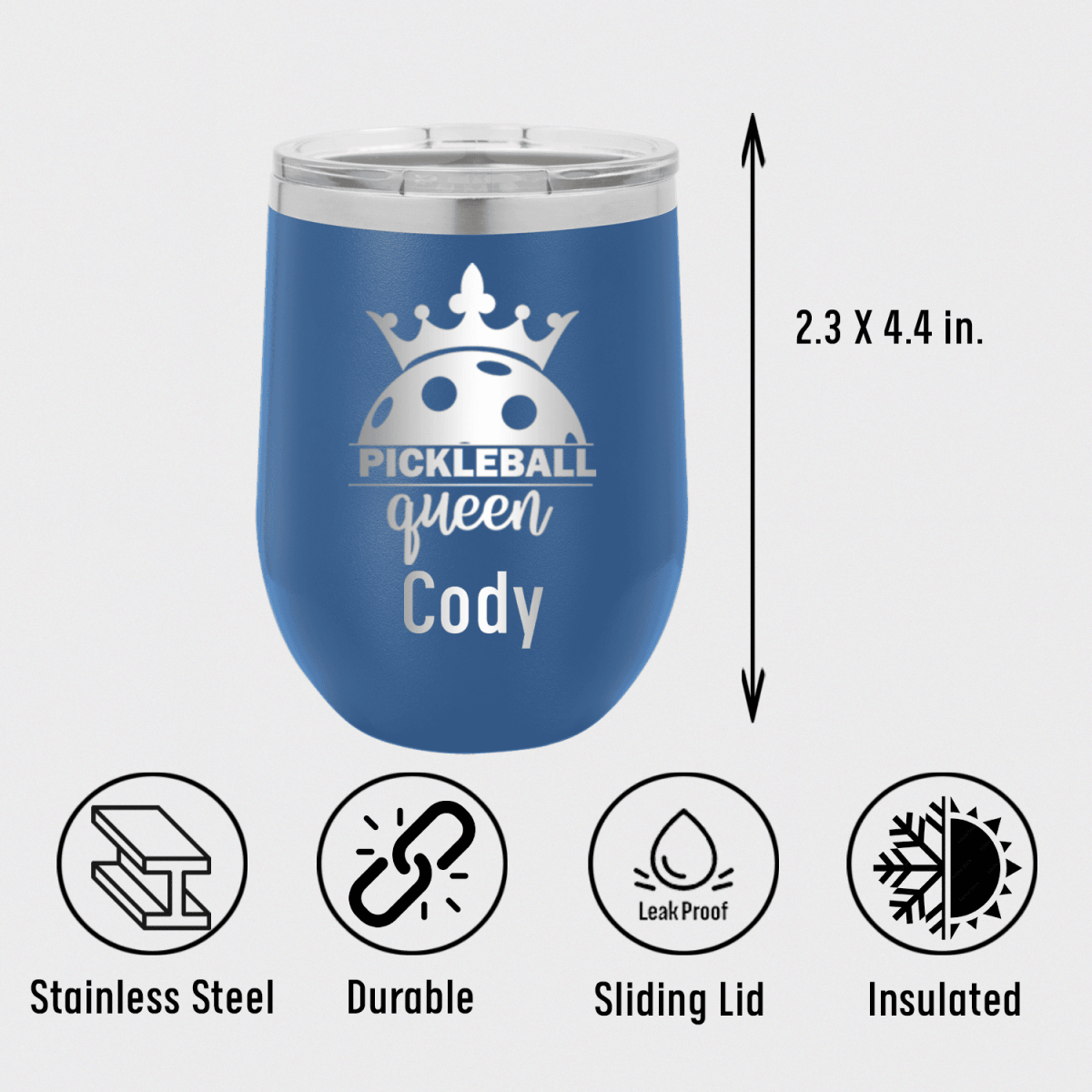 Personalized Pickle Queen Wine Tumbler for her, Customized Gifts for Women by Groovy Girl Gifts