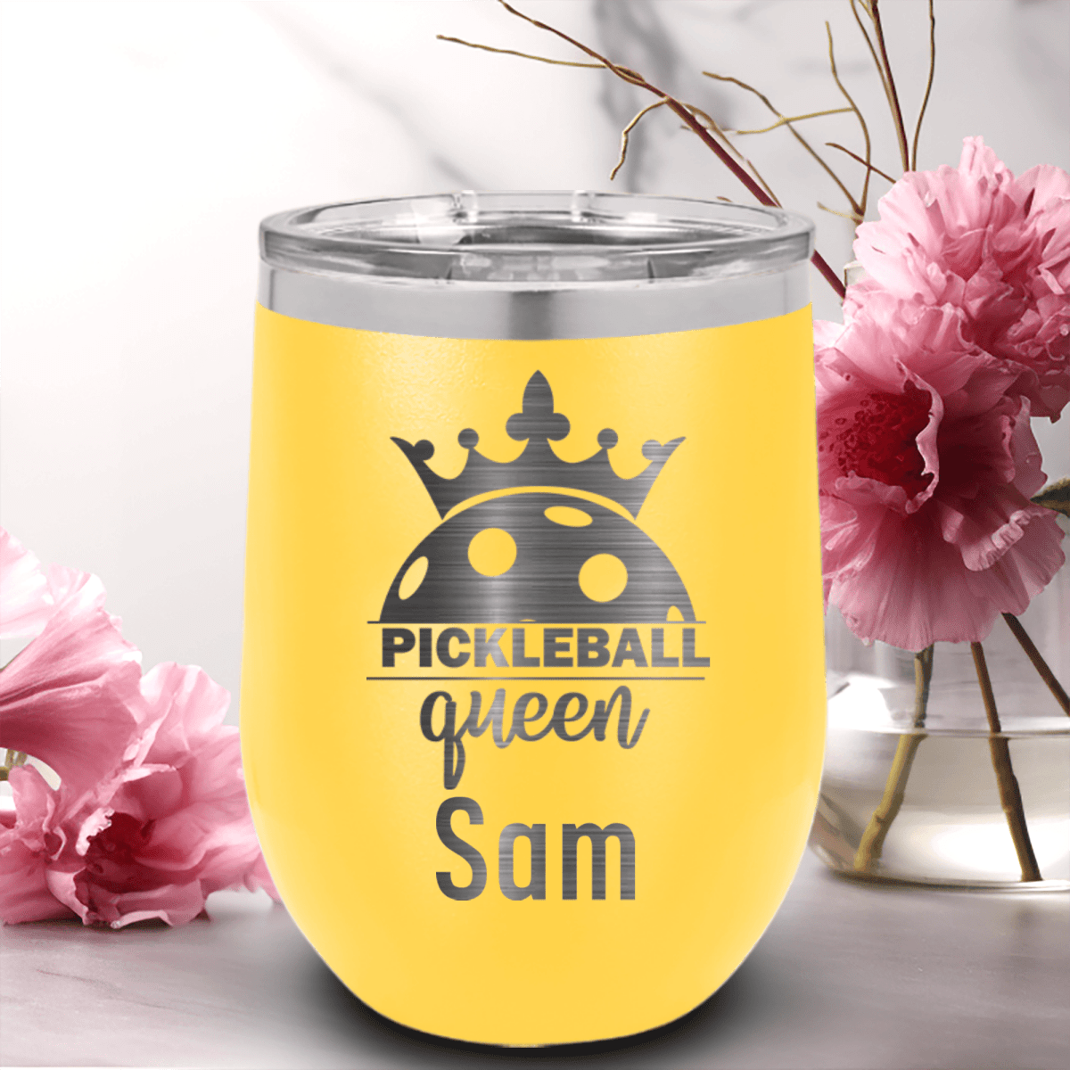 Personalized Pickle Queen Wine Tumbler for her, Customized Gifts for Women by Groovy Girl Gifts
