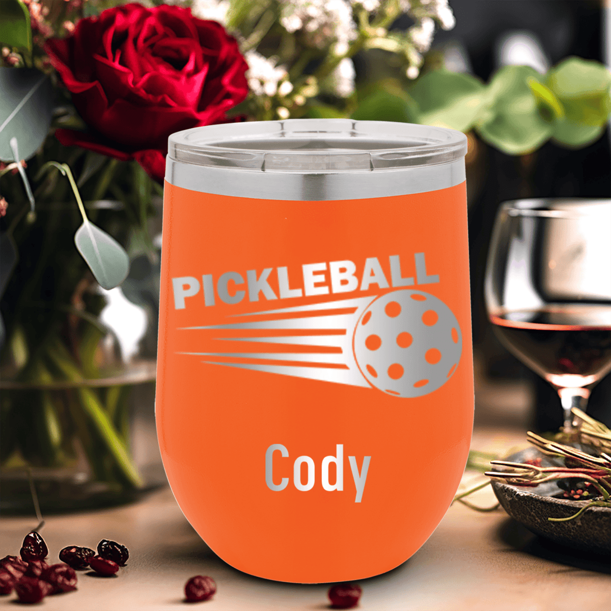Personalized Pickle Sport Wine Tumbler for her, Customized Gifts for Women by Groovy Girl Gifts