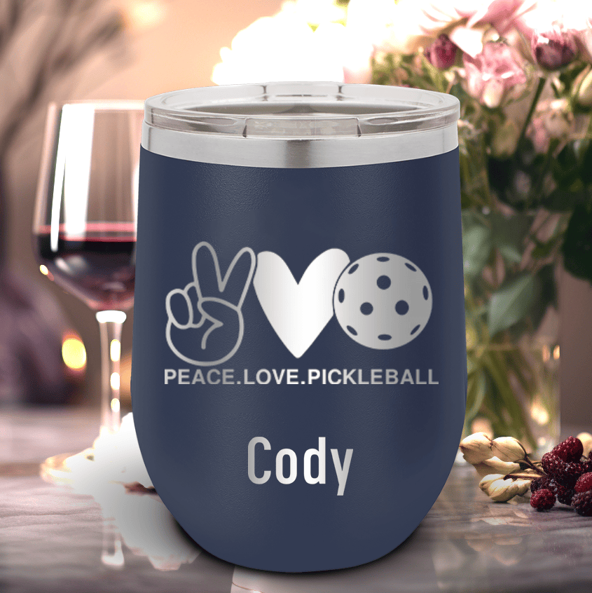 Personalized Pickles Peach And Love Wine Tumbler for her, Customized Gifts for Women by Groovy Girl Gifts