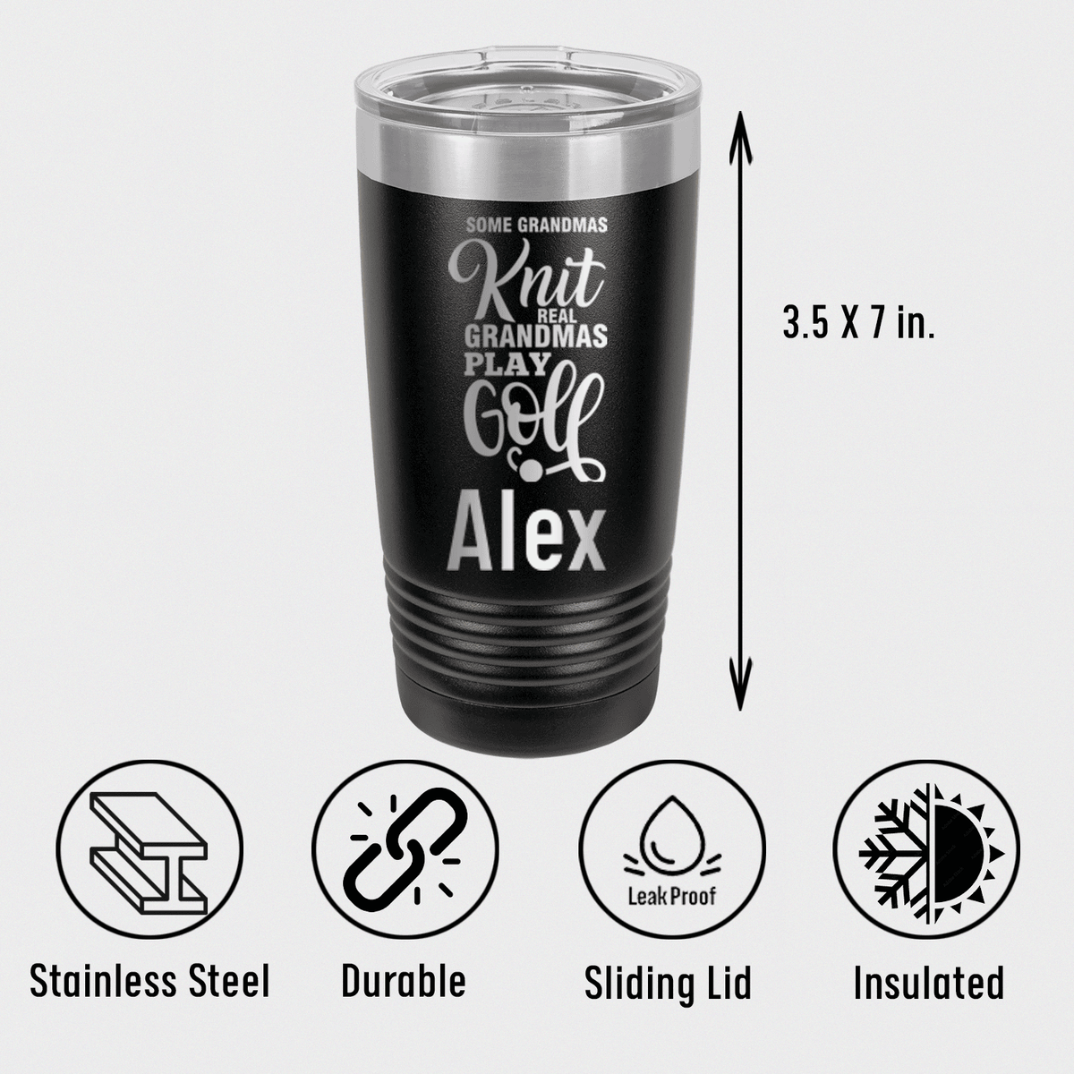 Personalized Real Ladies Golf Tumbler for her, Customized Gifts for Women by Groovy Girl Gifts