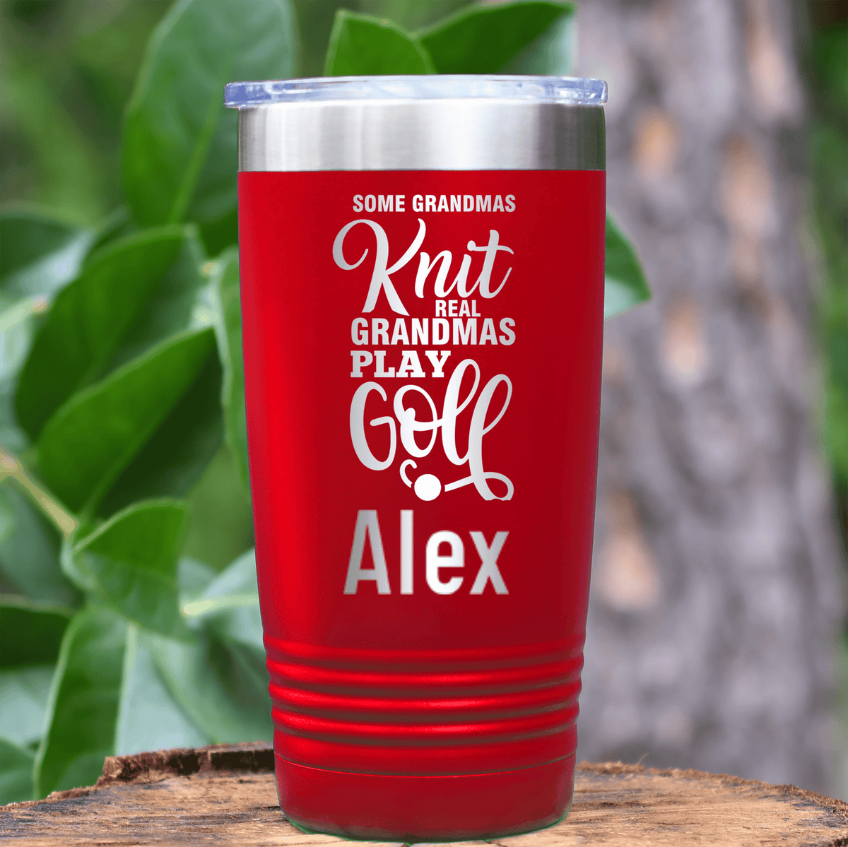 Red Golf Gifts For Her Tumbler With Real Ladies Golf Design