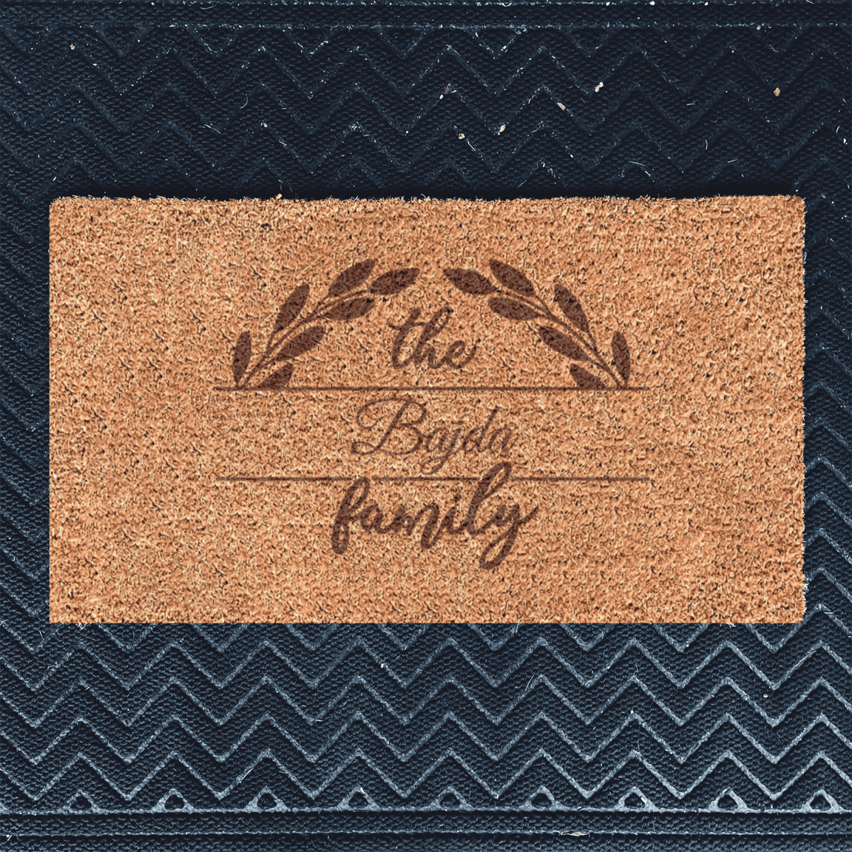 Personalized Roots And Leaves Engraved Door Mat for her, Customized Gifts for Women by Groovy Girl Gifts