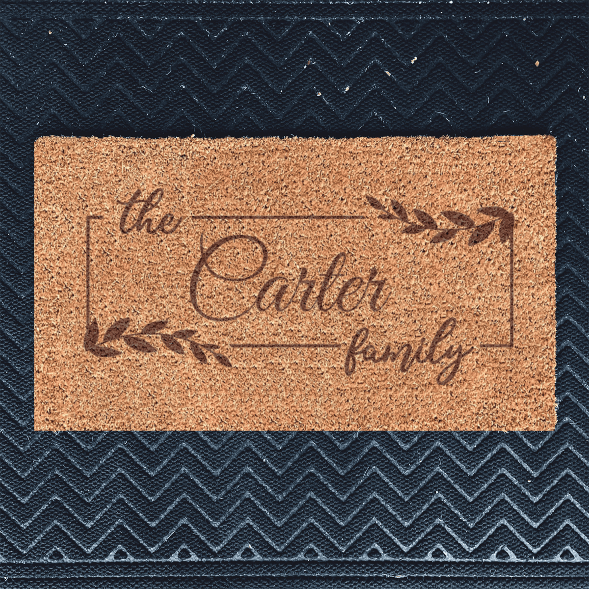 Personalized Roots And Rings Engraved Door Mat for her, Customized Gifts for Women by Groovy Girl Gifts