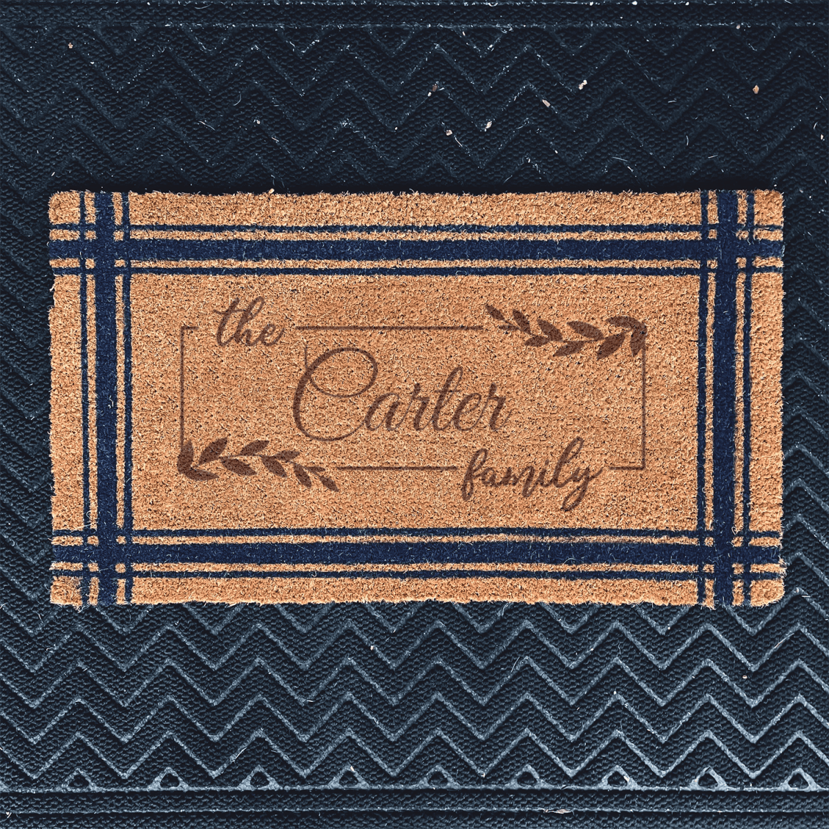 Personalized Roots And Rings Engraved Door Mat for her, Customized Gifts for Women by Groovy Girl Gifts