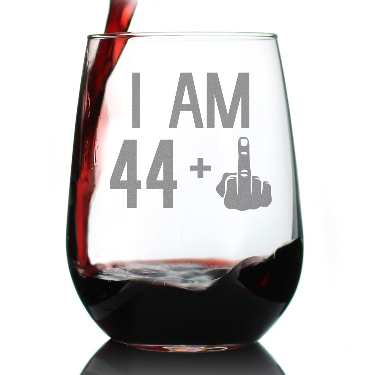Personalized 45th Birthday Stemless Wine Glass for her, Customized Gifts for Women by Groovy Girl Gifts