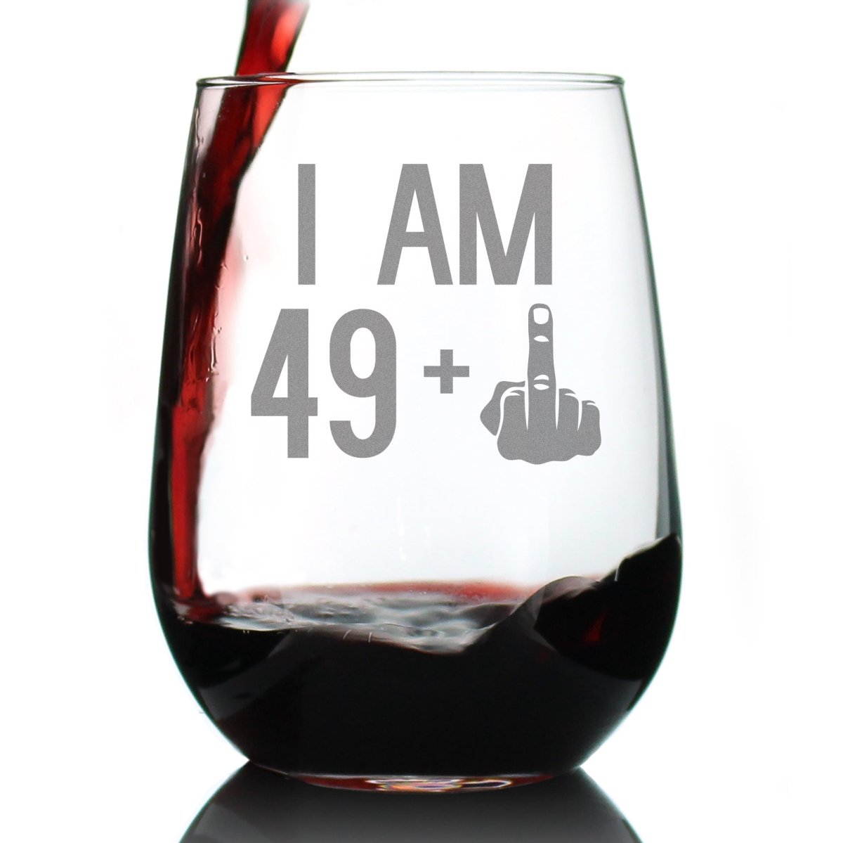 Personalized 50th Birthday Stemless Wine Glass for her, Customized Gifts for Women by Groovy Girl Gifts