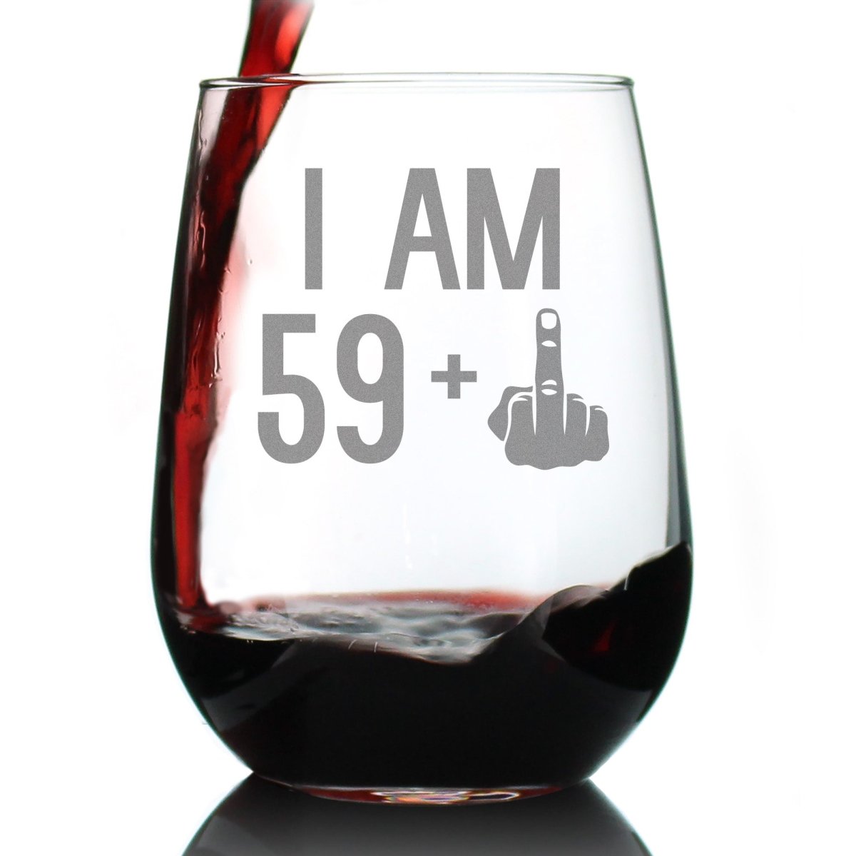 Personalized 60th Birthday Stemless Wine Glass for her, Customized Gifts for Women by Groovy Girl Gifts