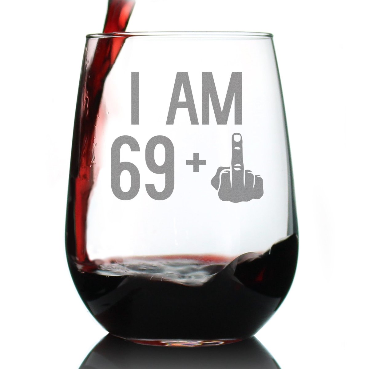Personalized 70th Birthday Stemless Wine Glass for her, Customized Gifts for Women by Groovy Girl Gifts