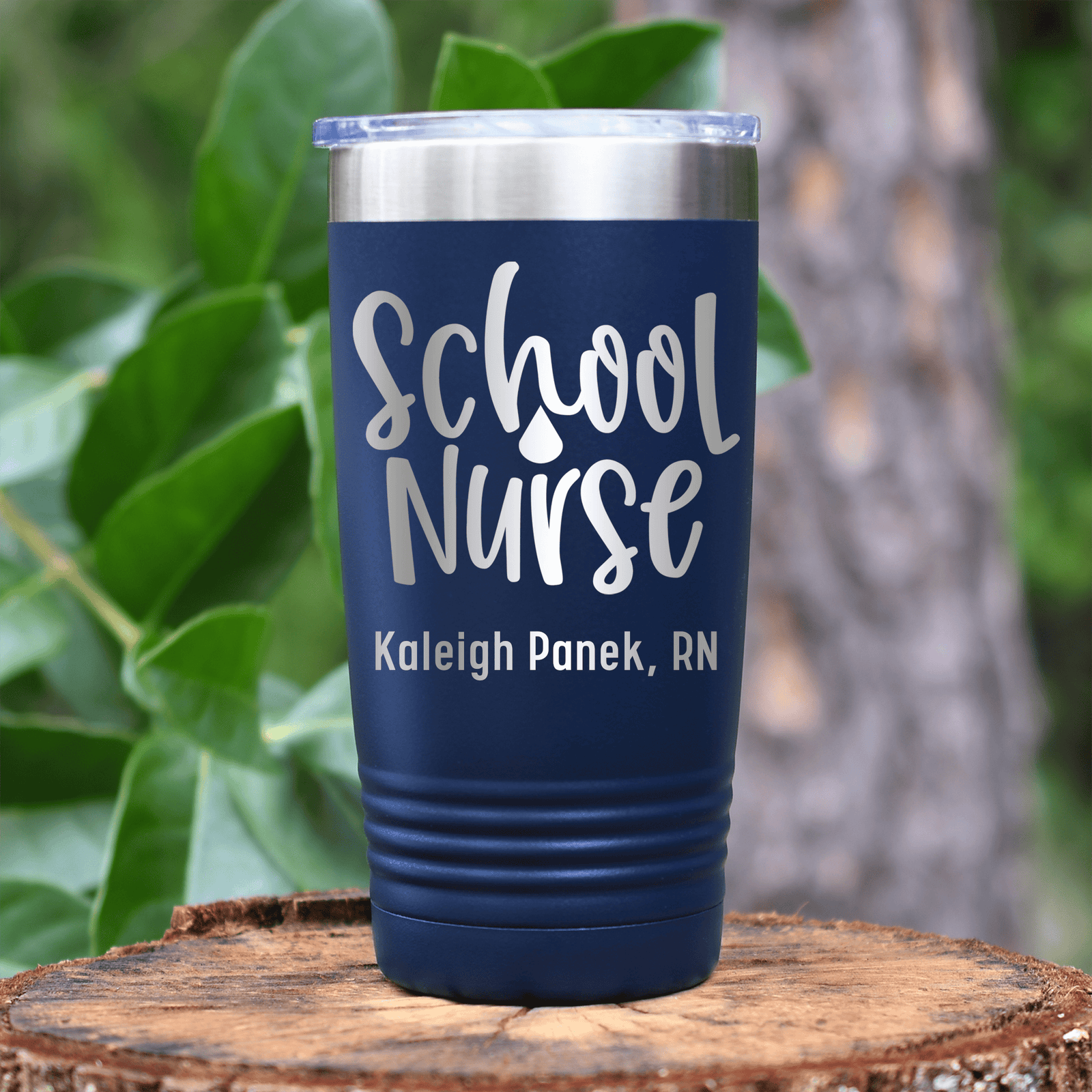 Navy Nurse Tumbler With School Nurse Design