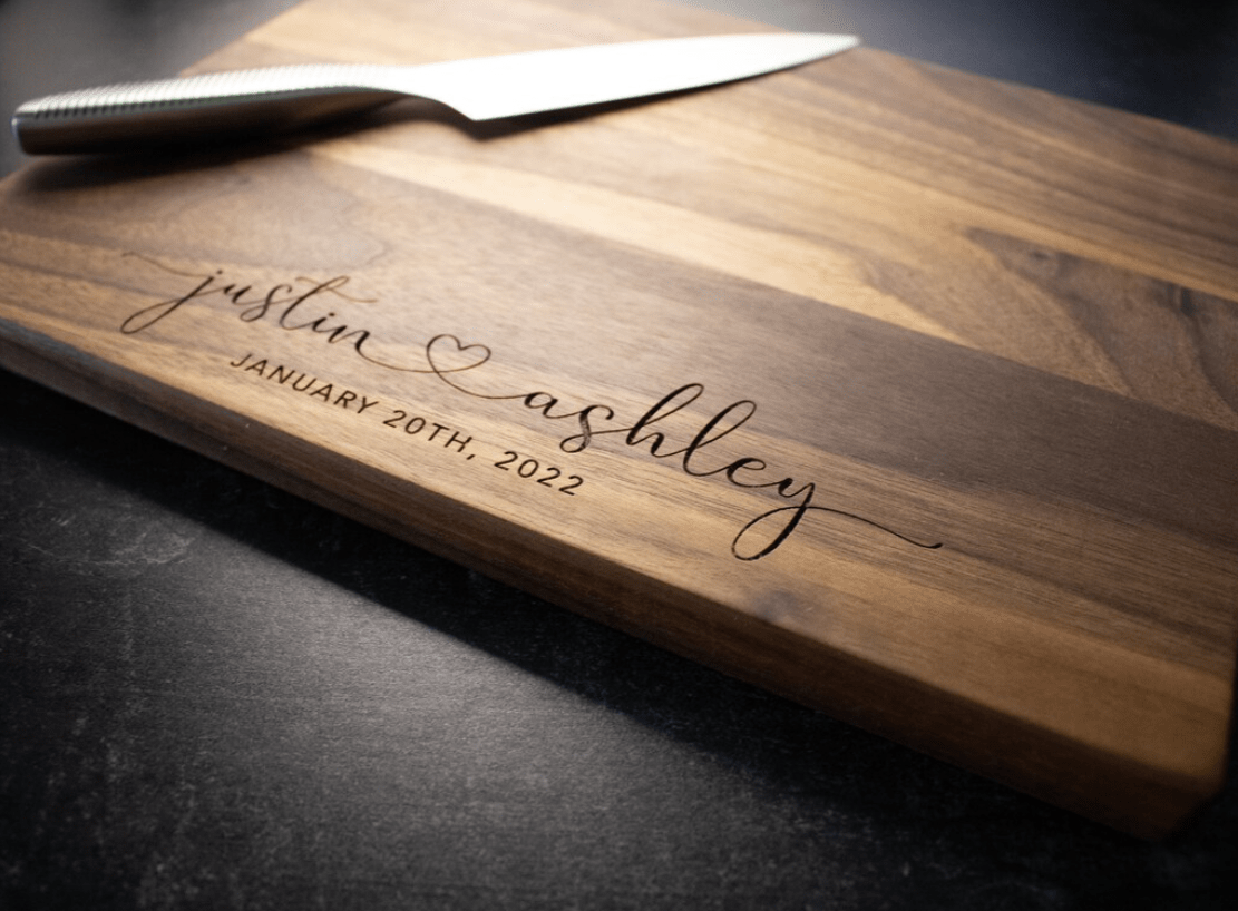 Personalized Wood You Be Mine Cutting Board for her, Customized Gifts for Women by Groovy Girl Gifts