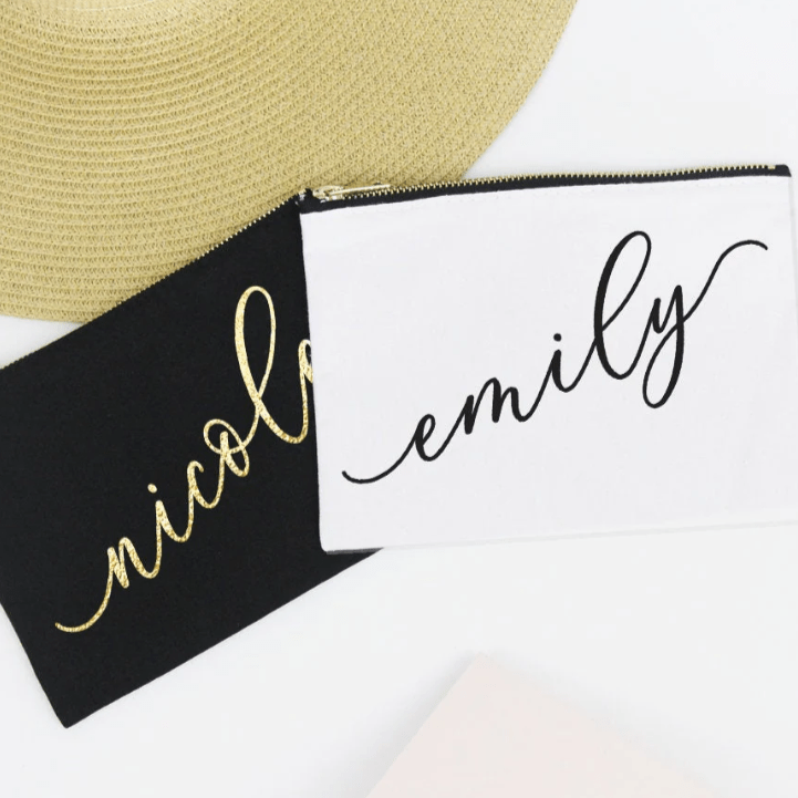 Personalized Cammys Cosmetic Clutch for her, Customized Gifts for Women by Groovy Girl Gifts