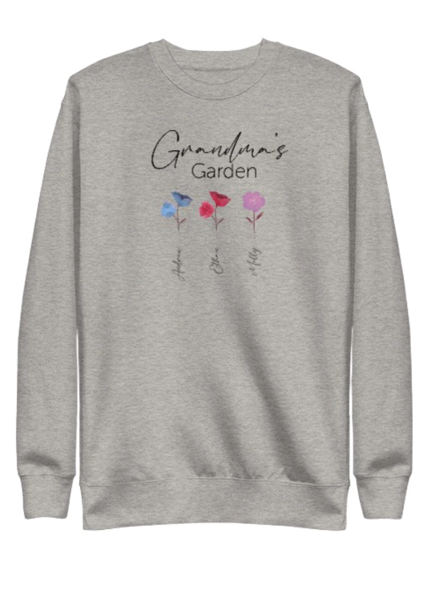 Grandma's Garden Personalized Sweatshirt