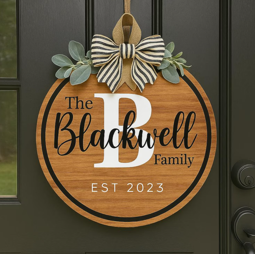 Personalized Rustic Welcome Sign