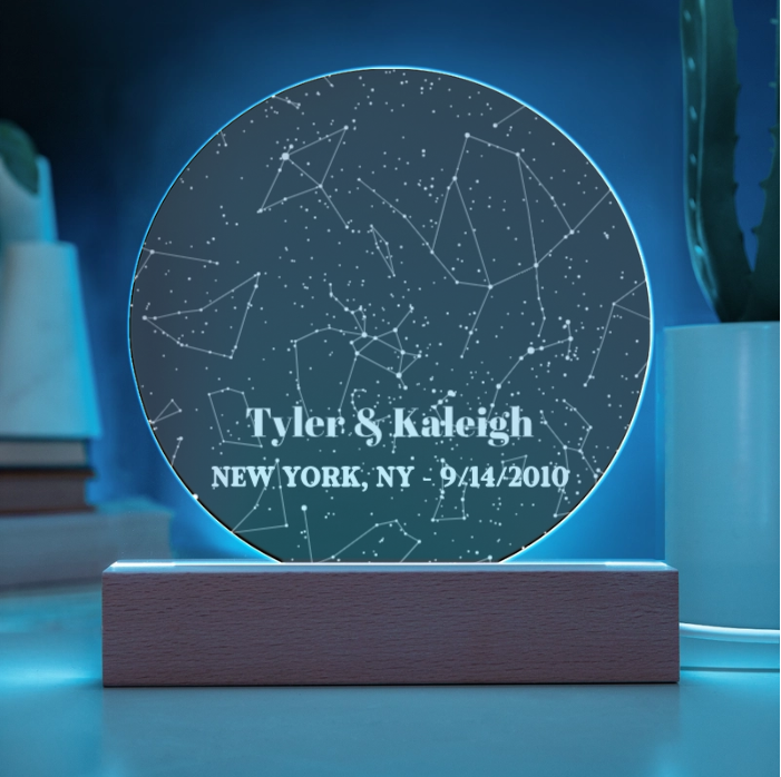 Personalized Acrylic Night Sky Plaque