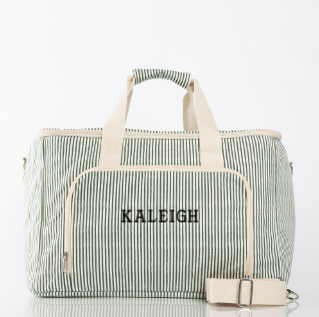 Personalized Seersucker Cooler Tote for her, Customized Gifts for Women by Groovy Girl Gifts