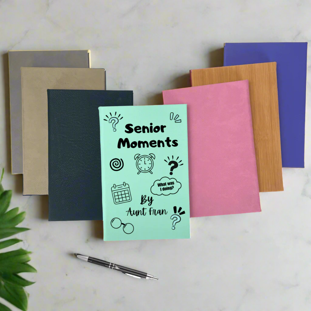 Personalized Senior Moments Journal for her, Customized Gifts for Women by Groovy Girl Gifts