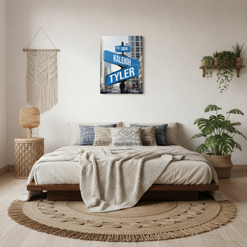 Loves Crossroads Canvas Sign