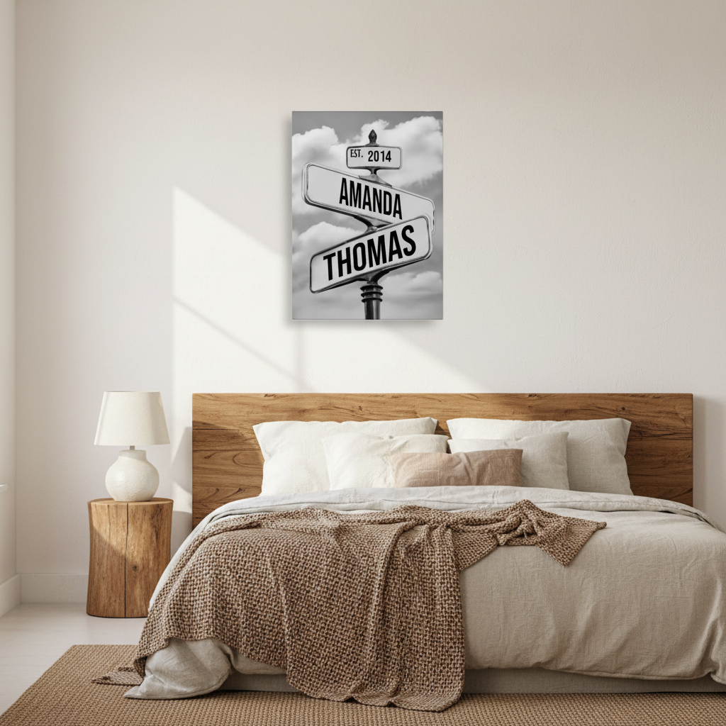 Loves Crossroads Canvas Sign