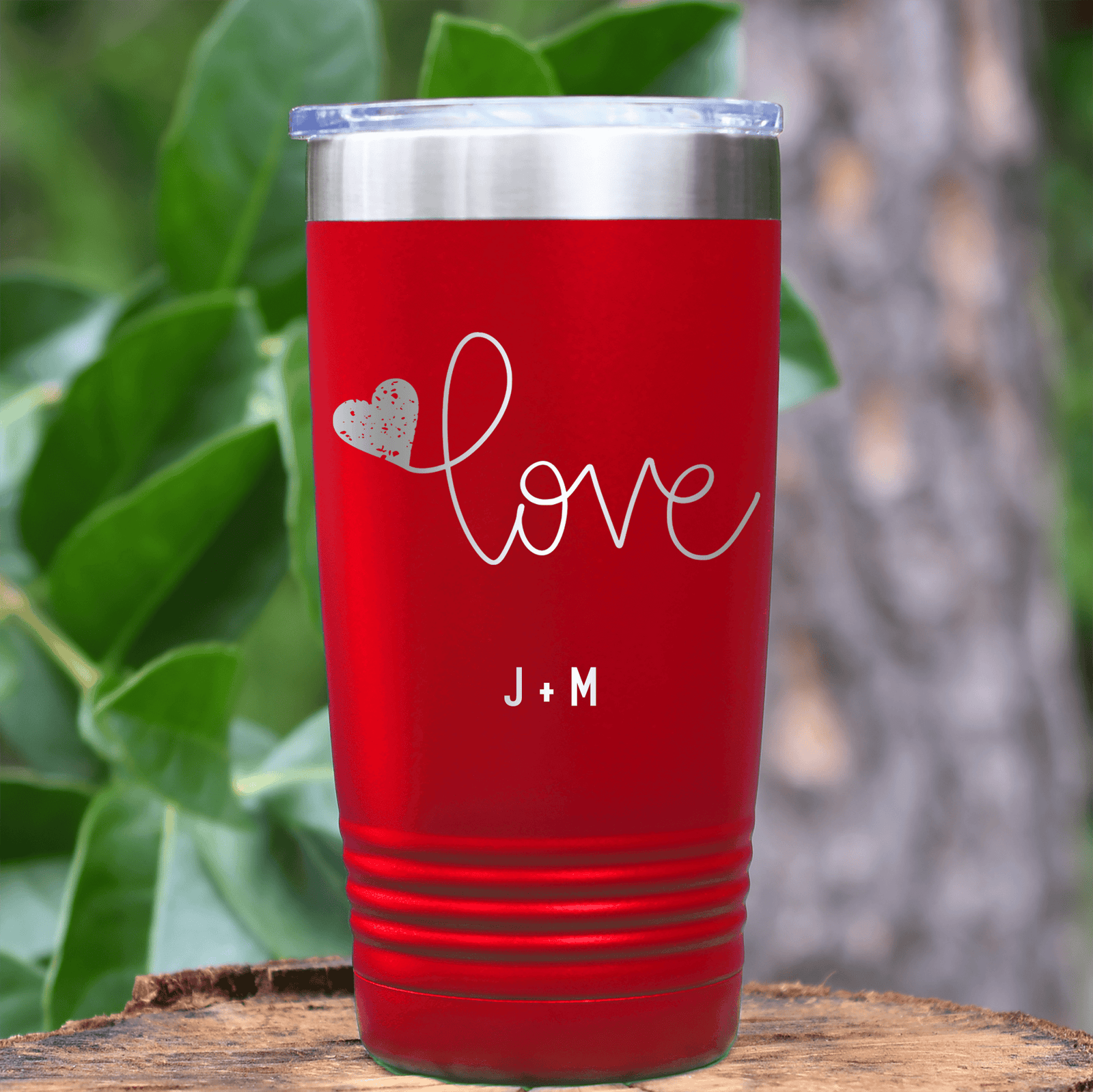 Light Blue Valentines Day Tumbler With Simple Love Design