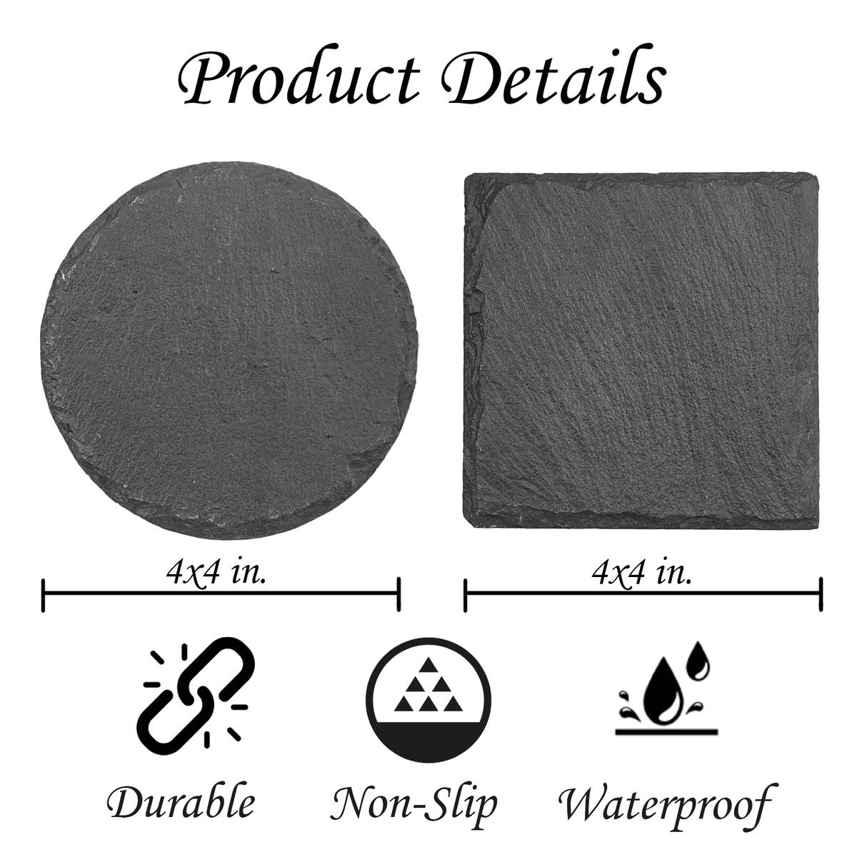 Personalized Flourishing Family Slate Coasters (Set of 4) for her, Customized Gifts for Women by Groovy Girl Gifts