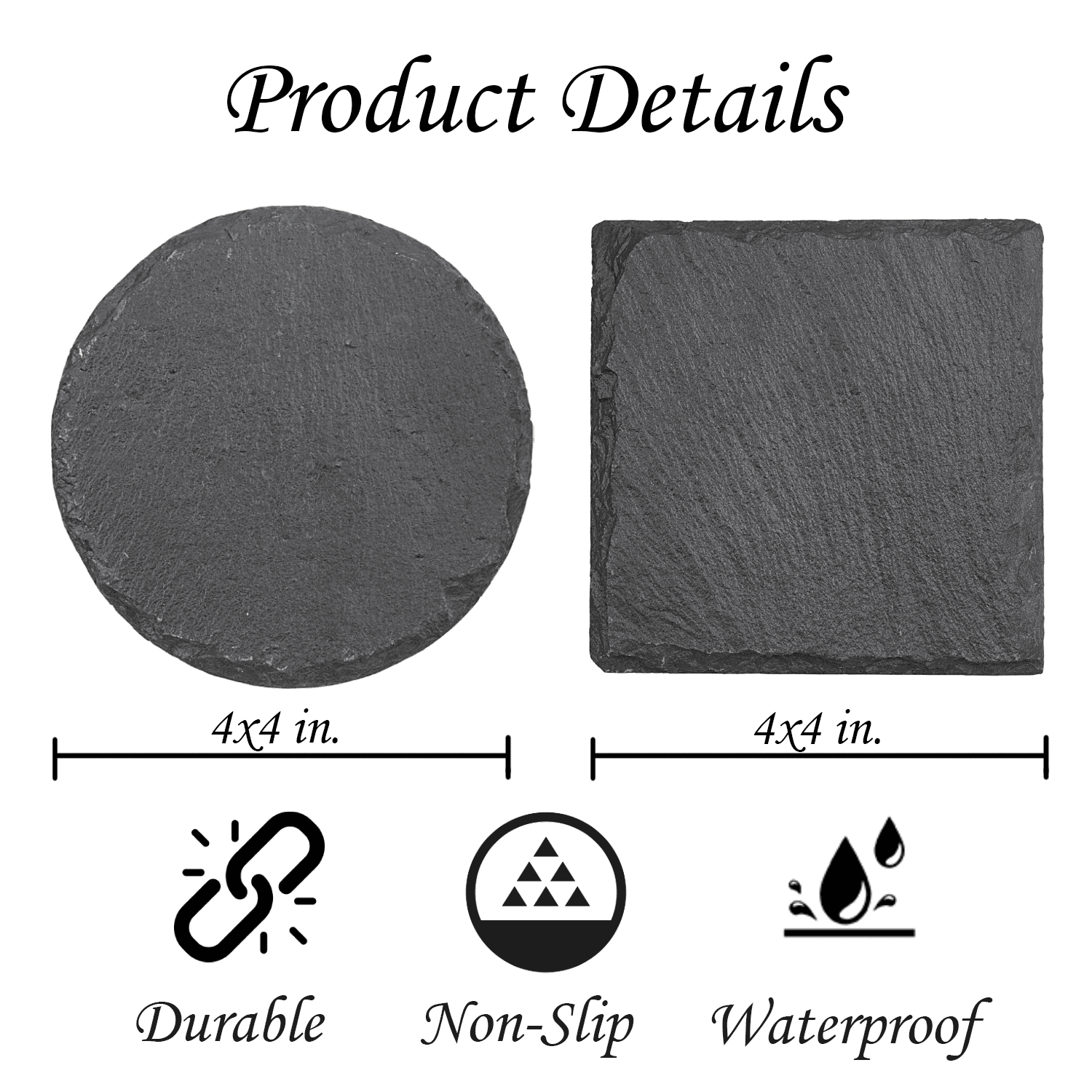 Personalized Flourishing Family Slate Coasters (Set of 4) for her, Customized Gifts for Women by Groovy Girl Gifts