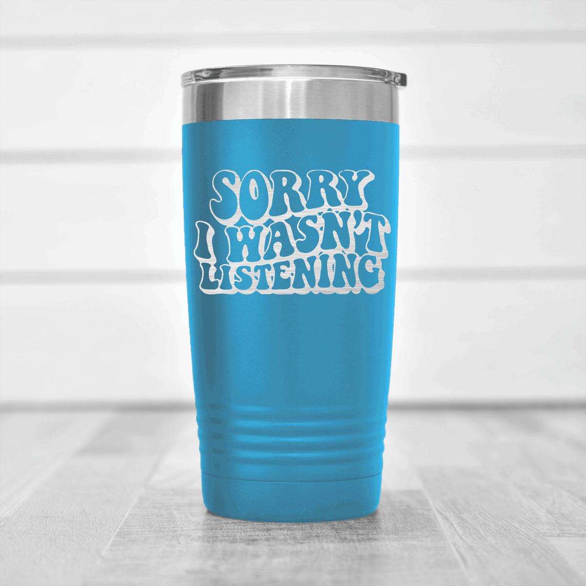 Light Blue pickelball tumbler Sorry Wasnt Listening