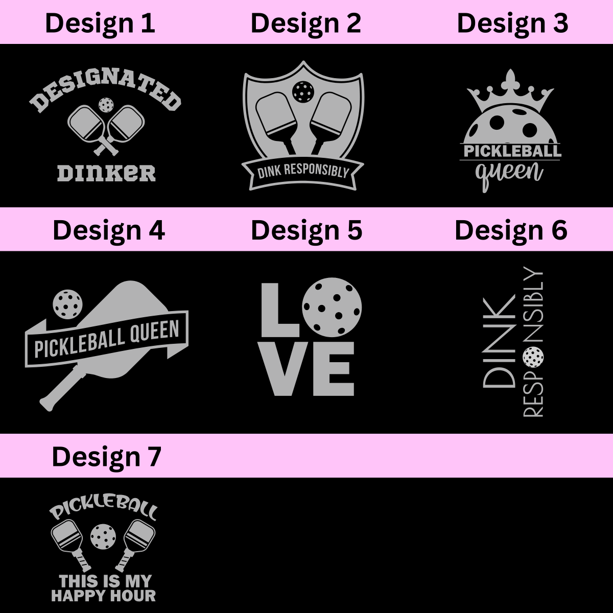 Cute Pickleball Insulated Tumbler Black