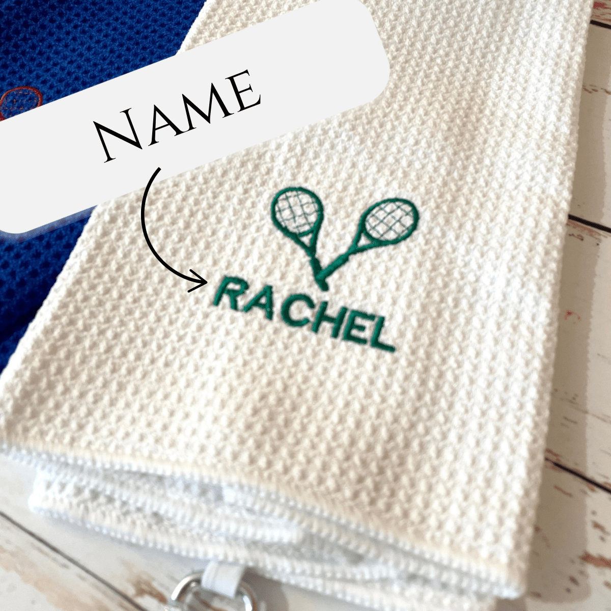 Personalized Custom Tennis Towel for her, Customized Gifts for Women by Groovy Girl Gifts