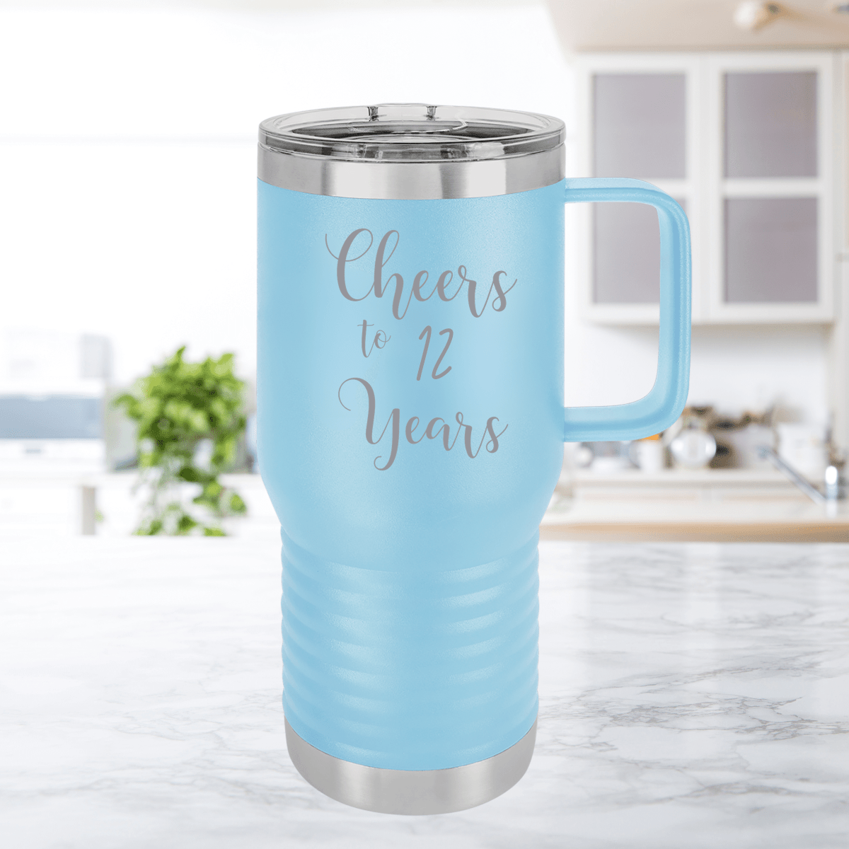 Personalized Anniversary Cheers Tumbler for her, Customized Gifts for Women by Groovy Girl Gifts