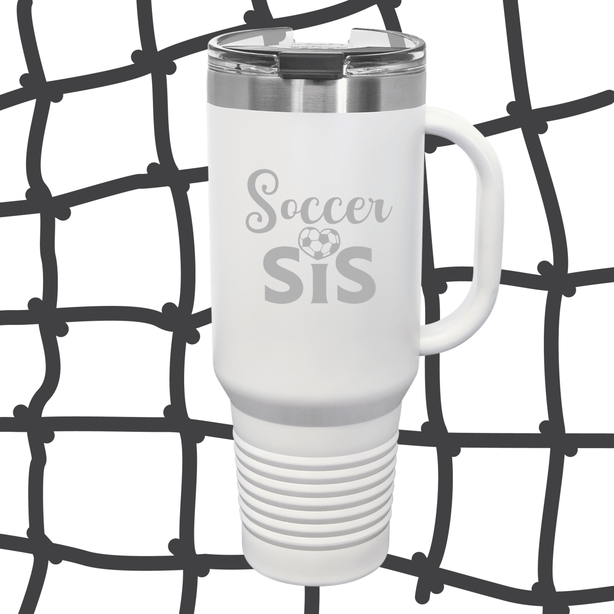 Personalized Soccer Sister Tumbler for her, Customized Gifts for Women by Groovy Girl Gifts