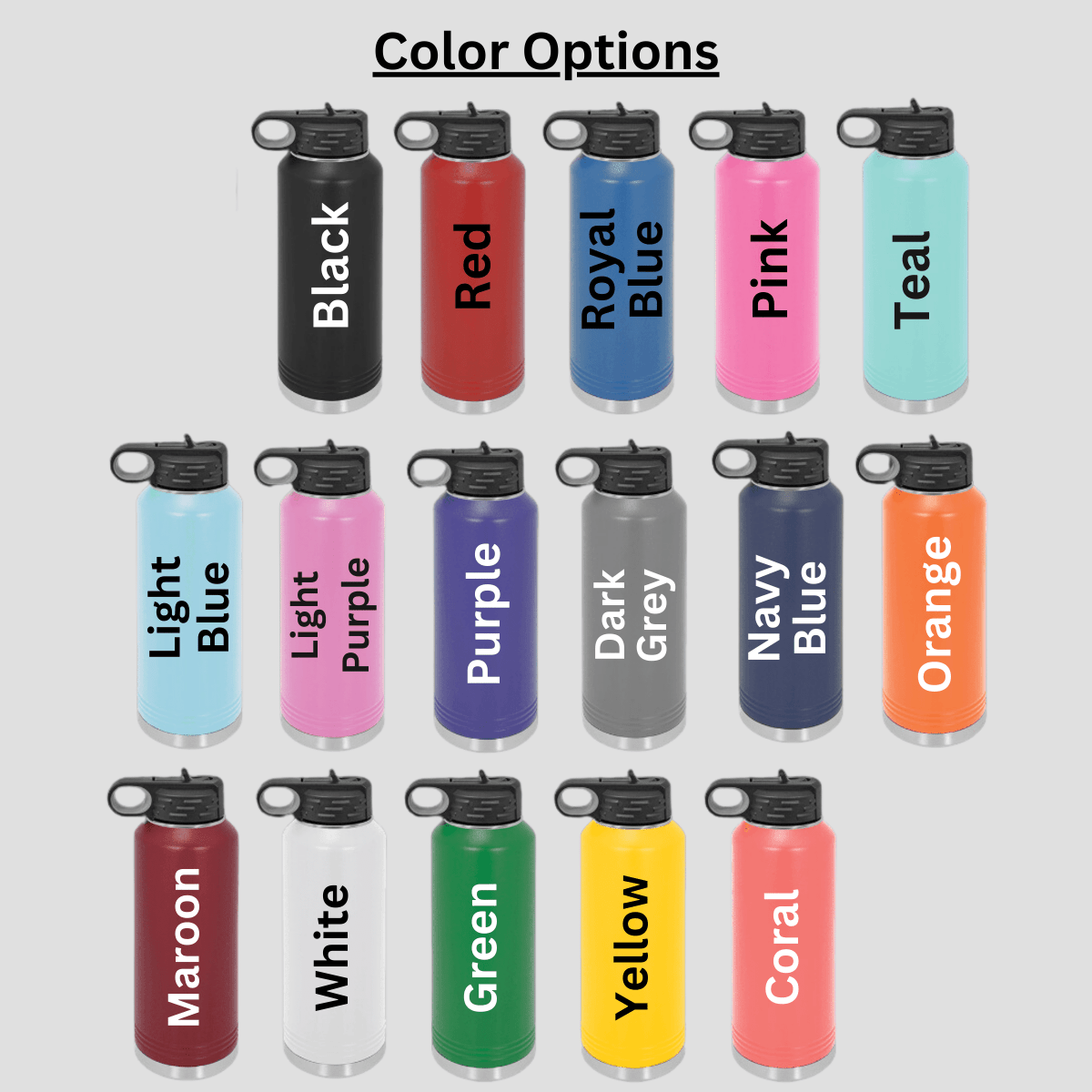 Personalized Signature Logo Printed Water Bottle for her, Customized Gifts for Women by Groovy Girl Gifts