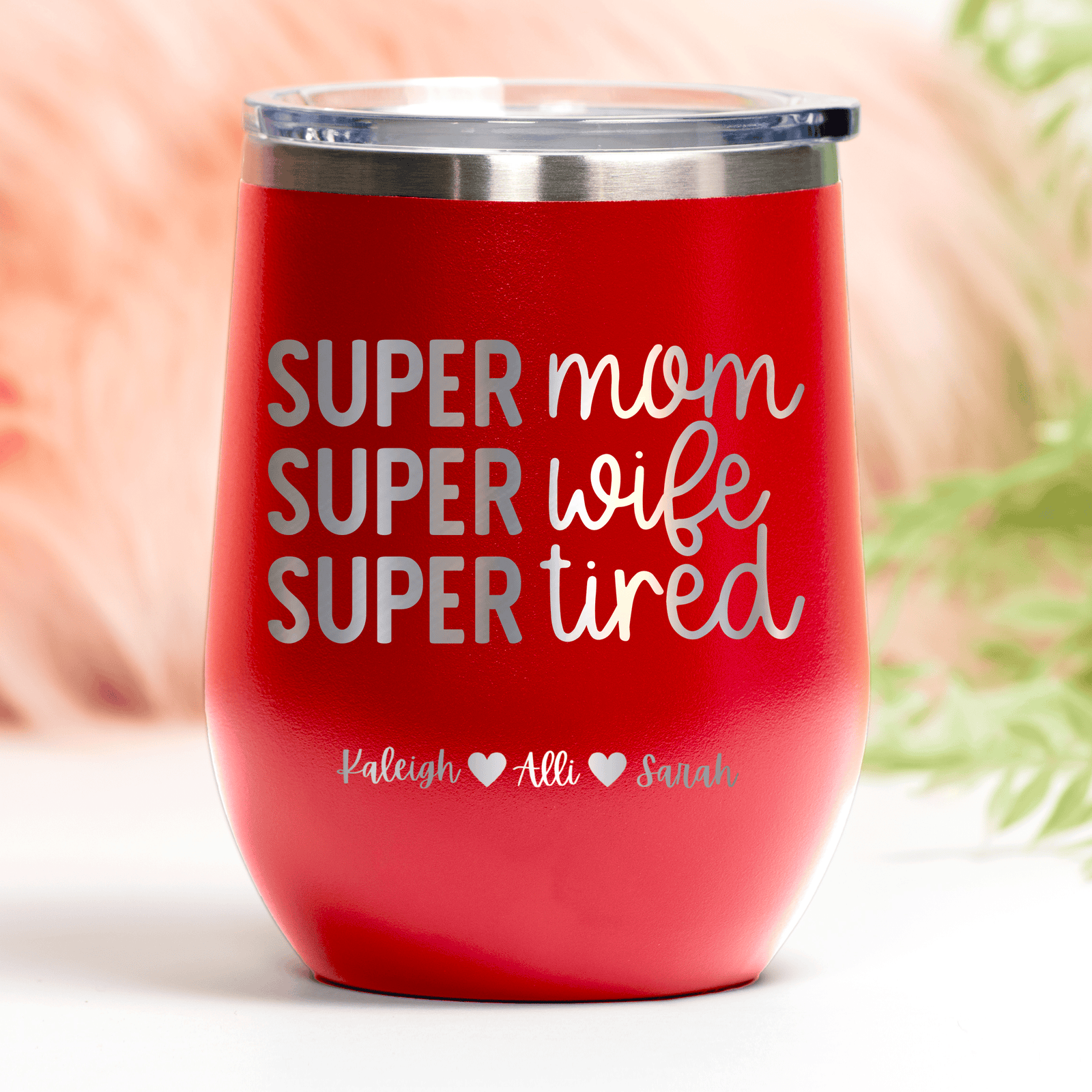 Personalized Super Wife Wine Tumbler for her, Customized Gifts for Women by Groovy Girl Gifts