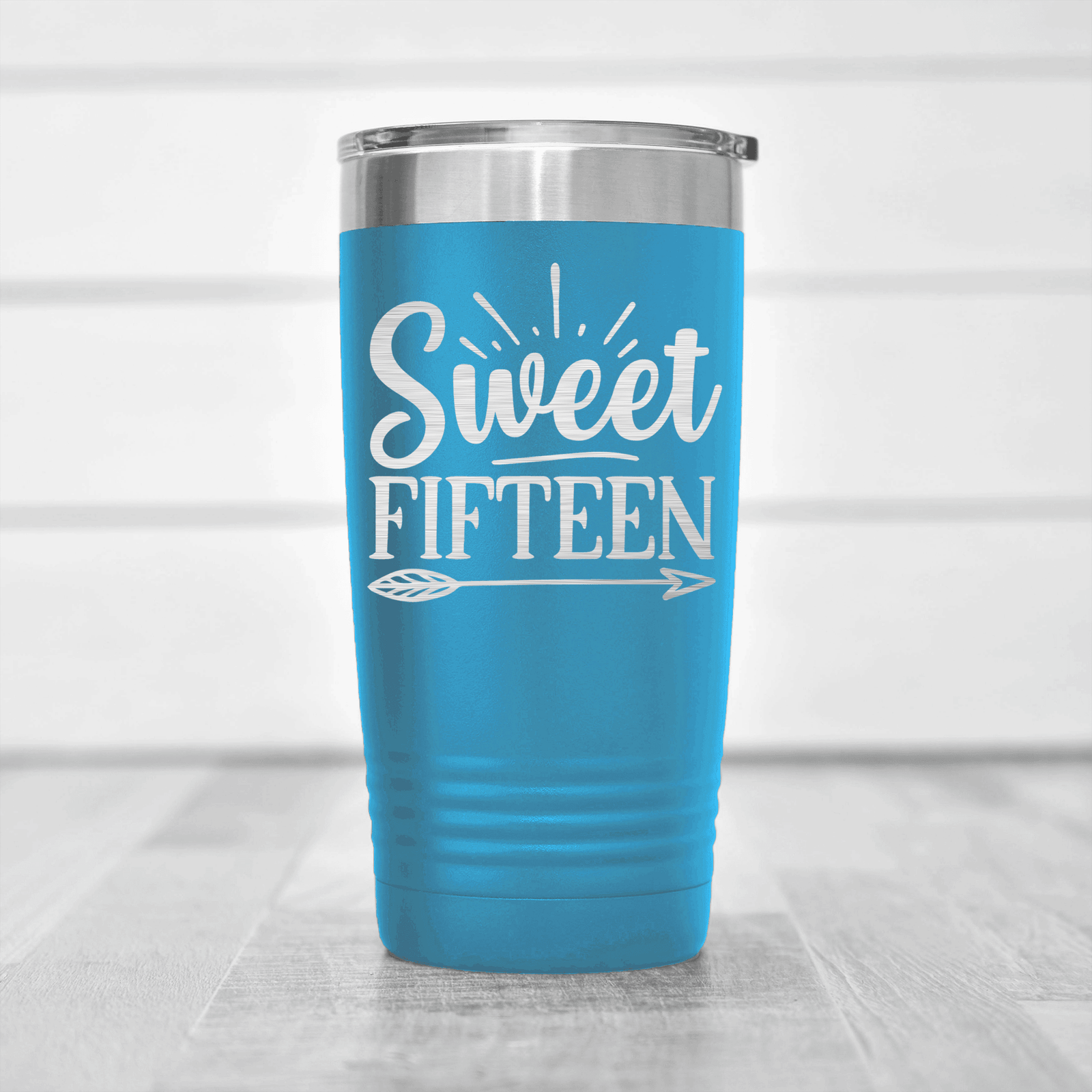 Light Blue birthday tumbler Sweet Fifteen