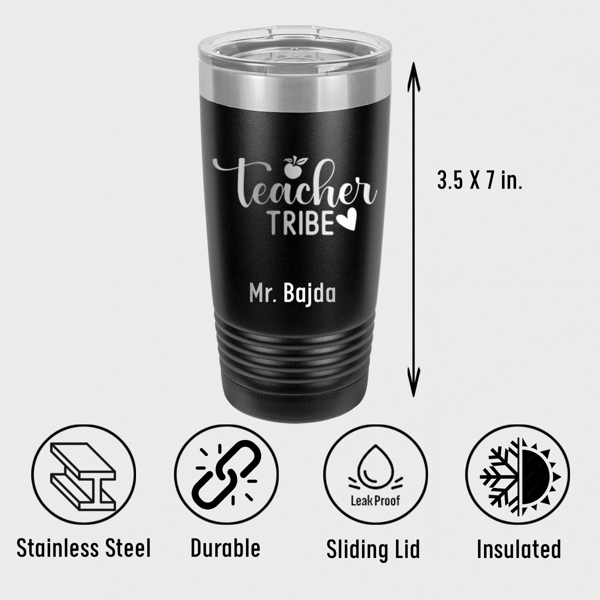 Personalized Teacher Tribe Tumbler for her, Customized Gifts for Women by Groovy Girl Gifts