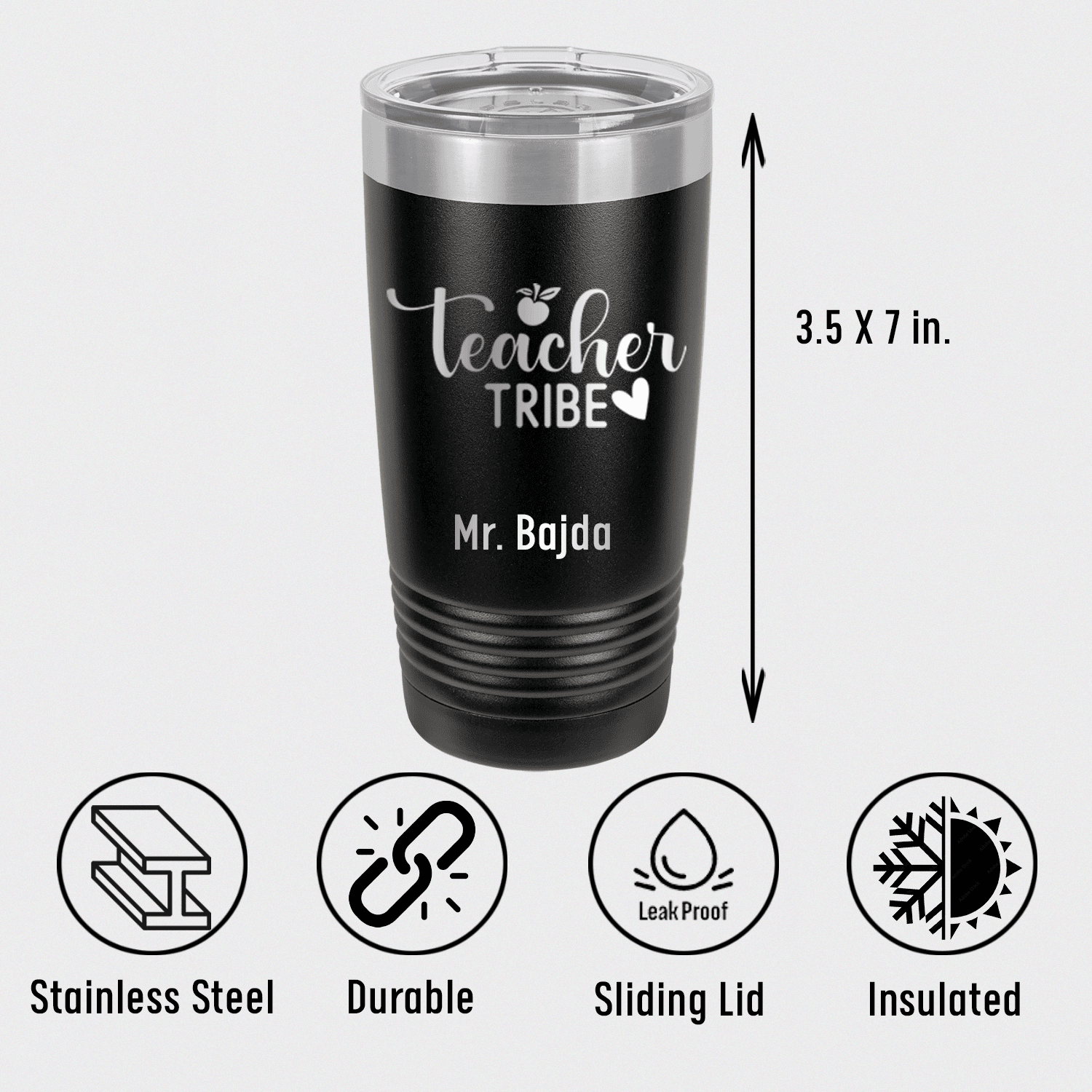 Personalized Teacher Tribe Tumbler for her, Customized Gifts for Women by Groovy Girl Gifts