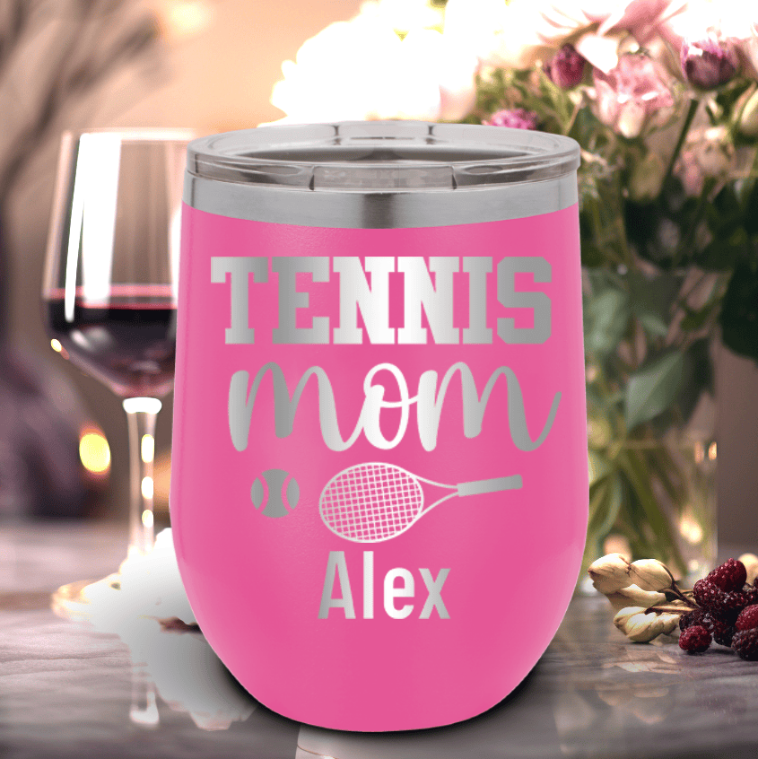 Personalized Tennis Mom Wine Tumbler for her, Customized Gifts for Women by Groovy Girl Gifts