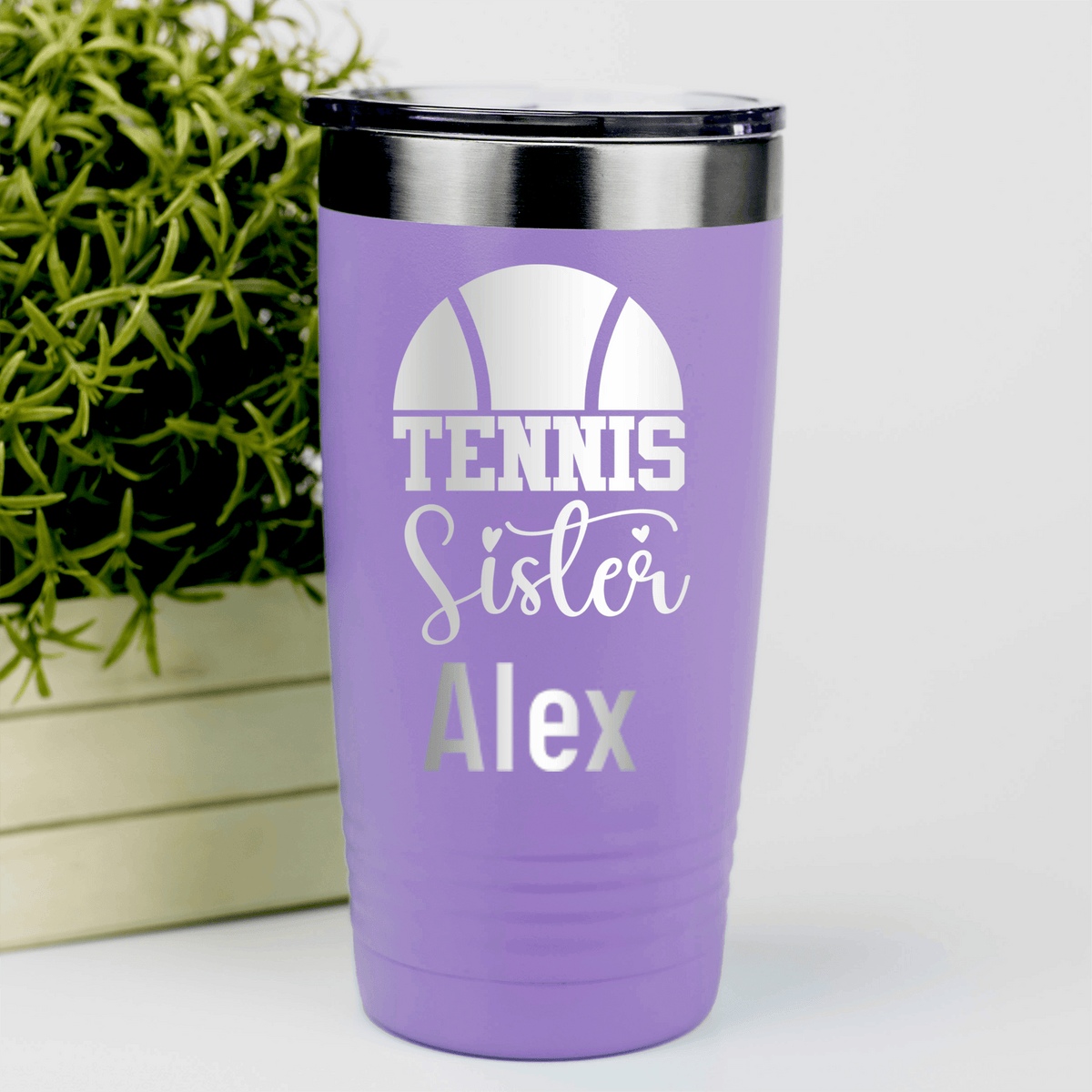 Light Purple Tennis For Her Tumbler With Tennis Sister Design