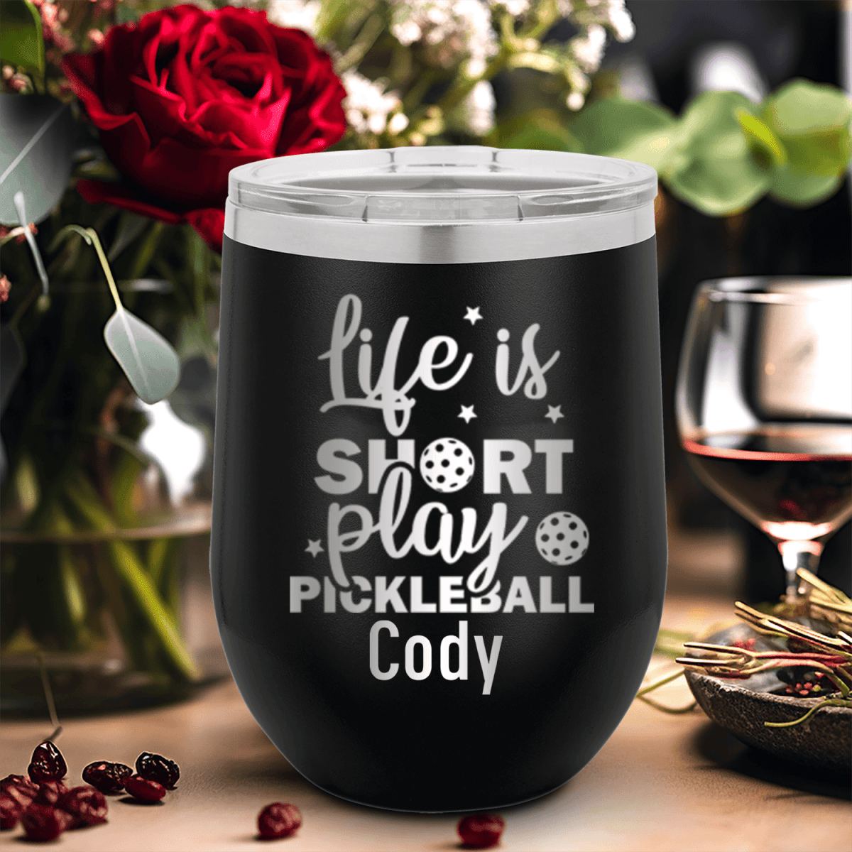 Personalized That Pickle Life Wine Tumbler for her, Customized Gifts for Women by Groovy Girl Gifts