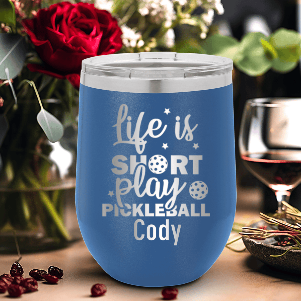 Personalized That Pickle Life Wine Tumbler for her, Customized Gifts for Women by Groovy Girl Gifts