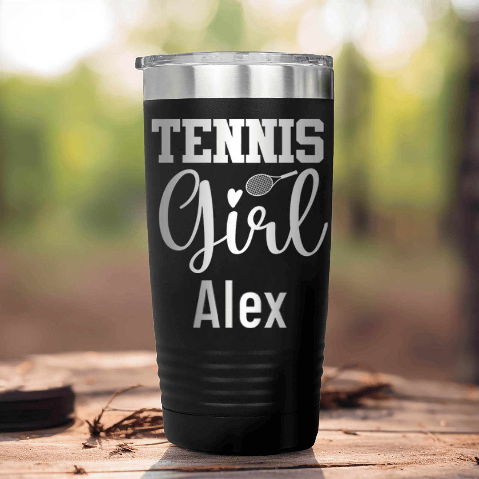 Black Tennis For Her Tumbler With That Tennis Girl Design