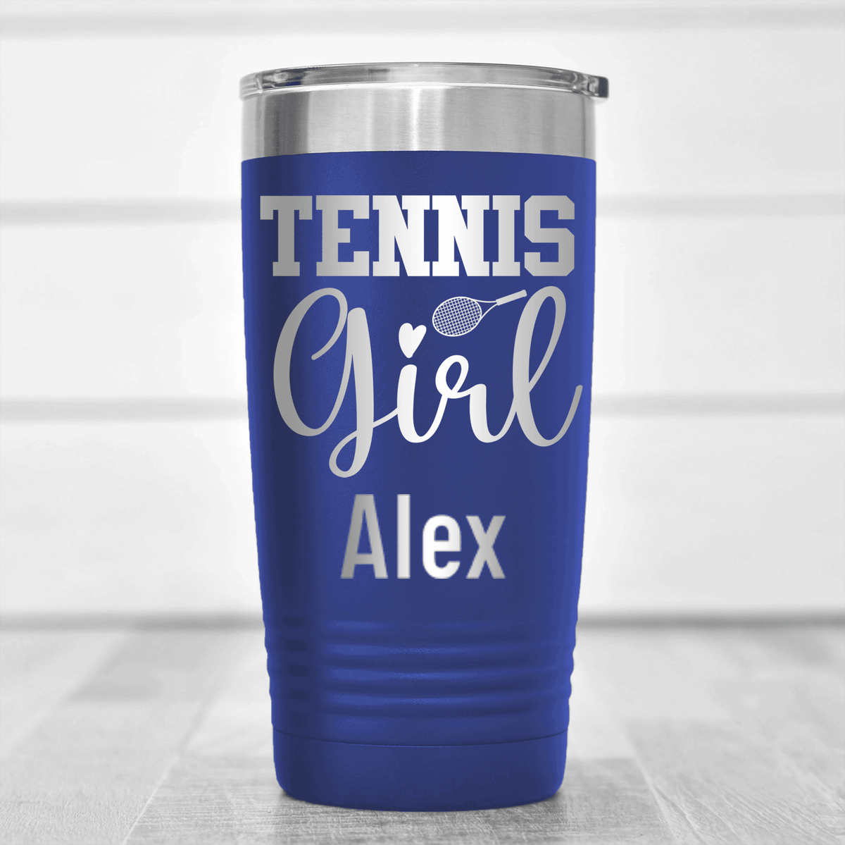 Blue Tennis For Her Tumbler With That Tennis Girl Design