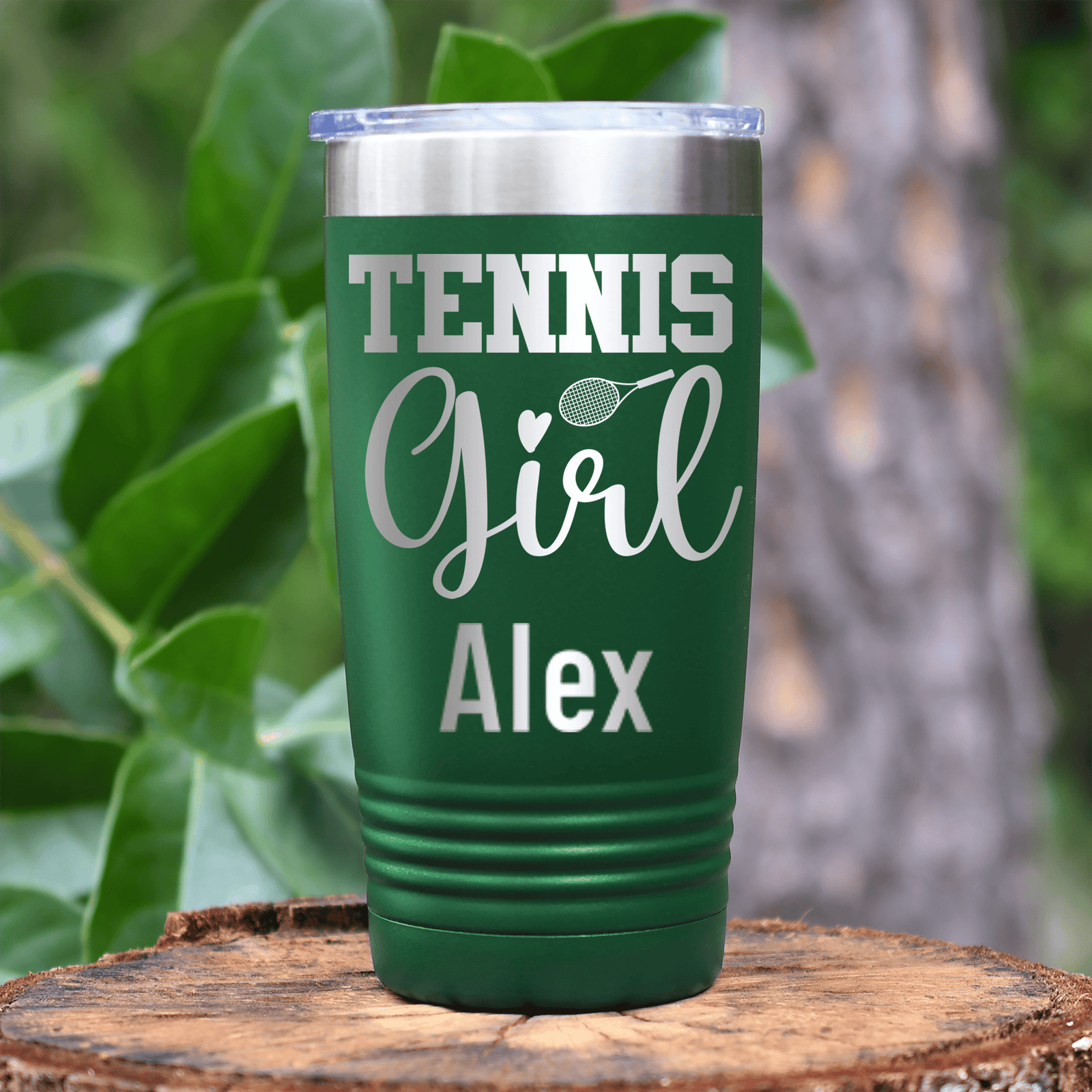 Green Tennis For Her Tumbler With That Tennis Girl Design