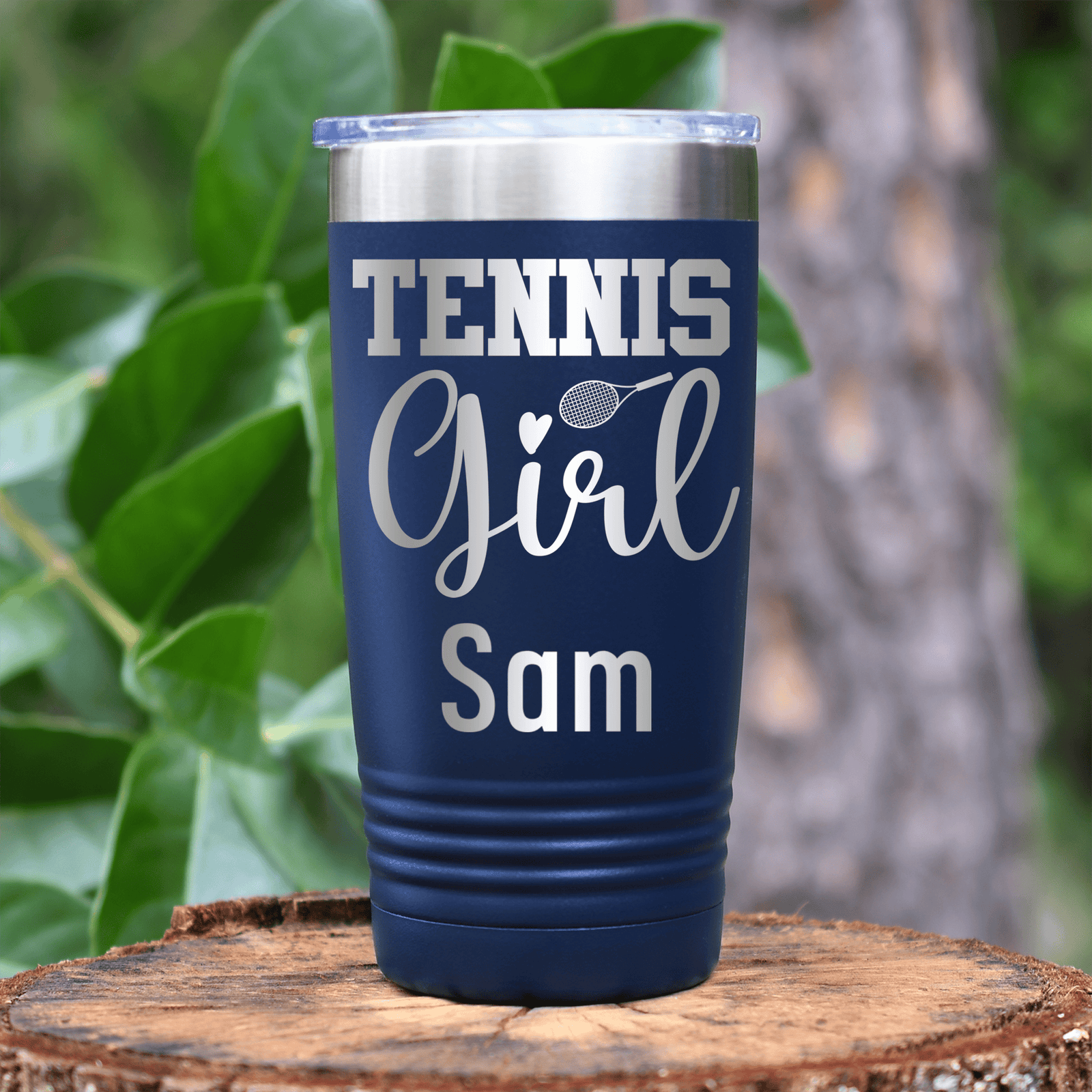 Navy Tennis For Her Tumbler With That Tennis Girl Design