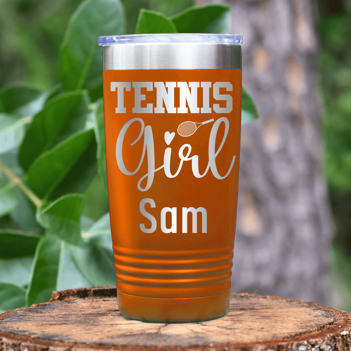 Orange Tennis For Her Tumbler With That Tennis Girl Design