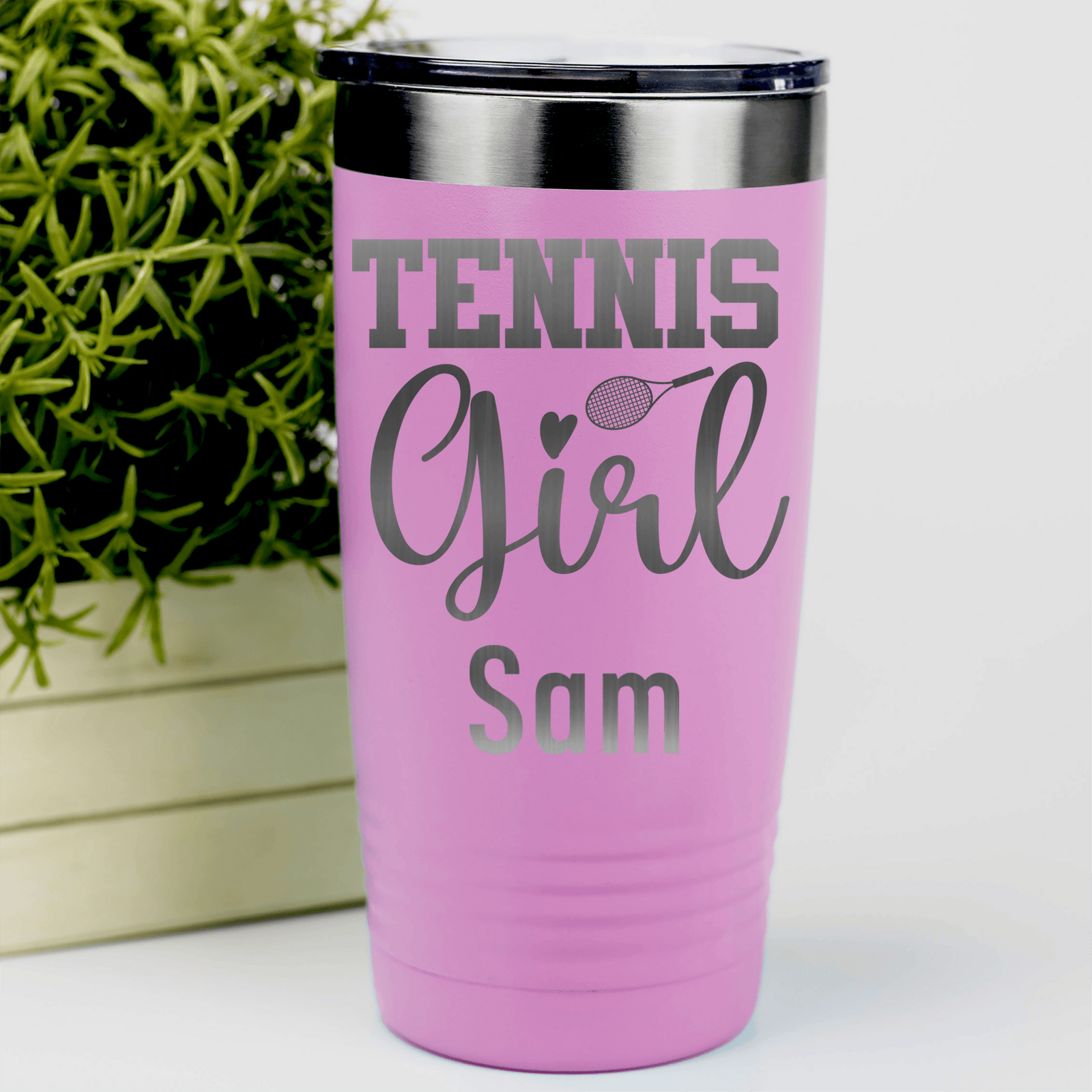Pink Tennis For Her Tumbler With That Tennis Girl Design