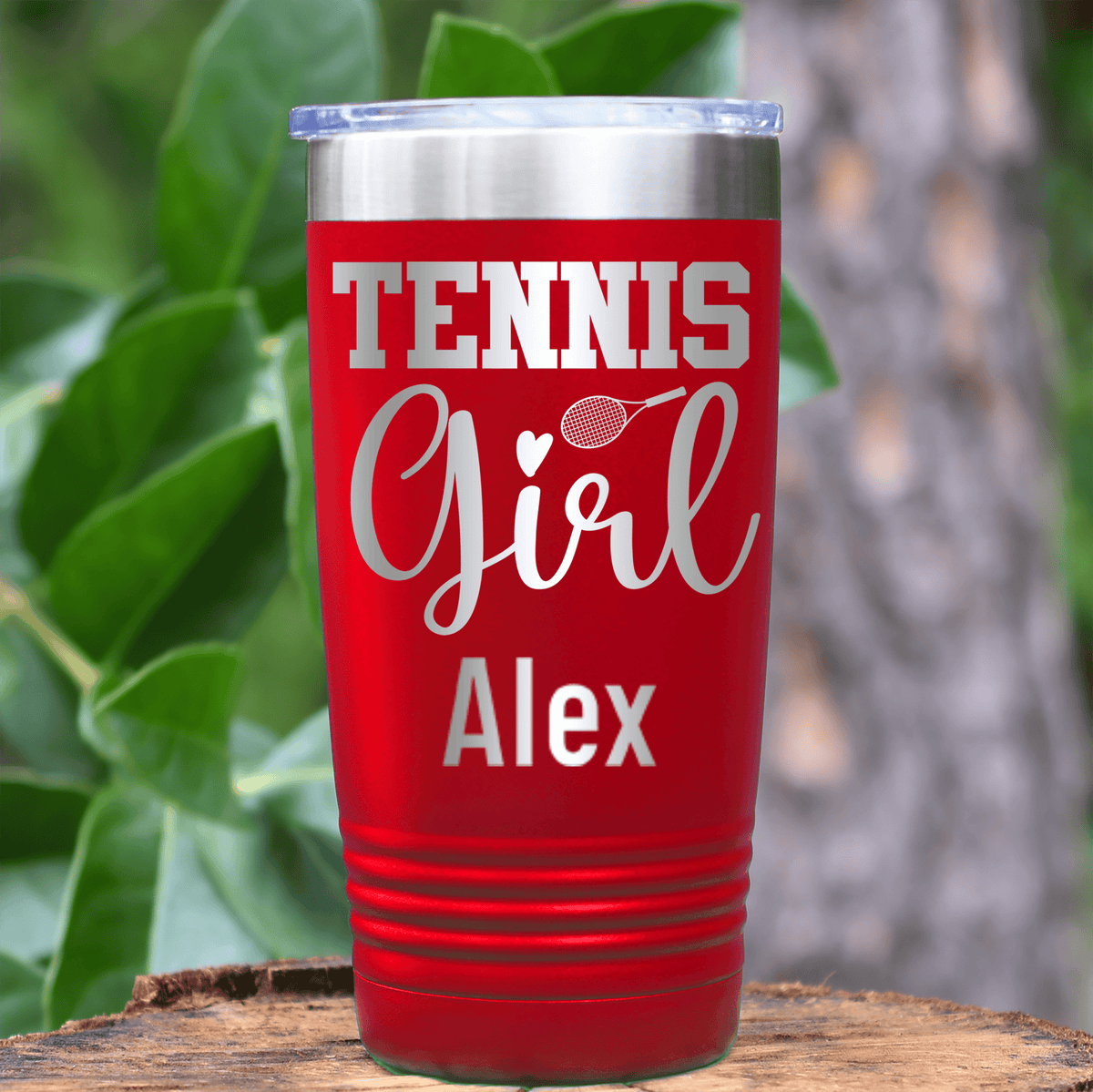 Red Tennis For Her Tumbler With That Tennis Girl Design